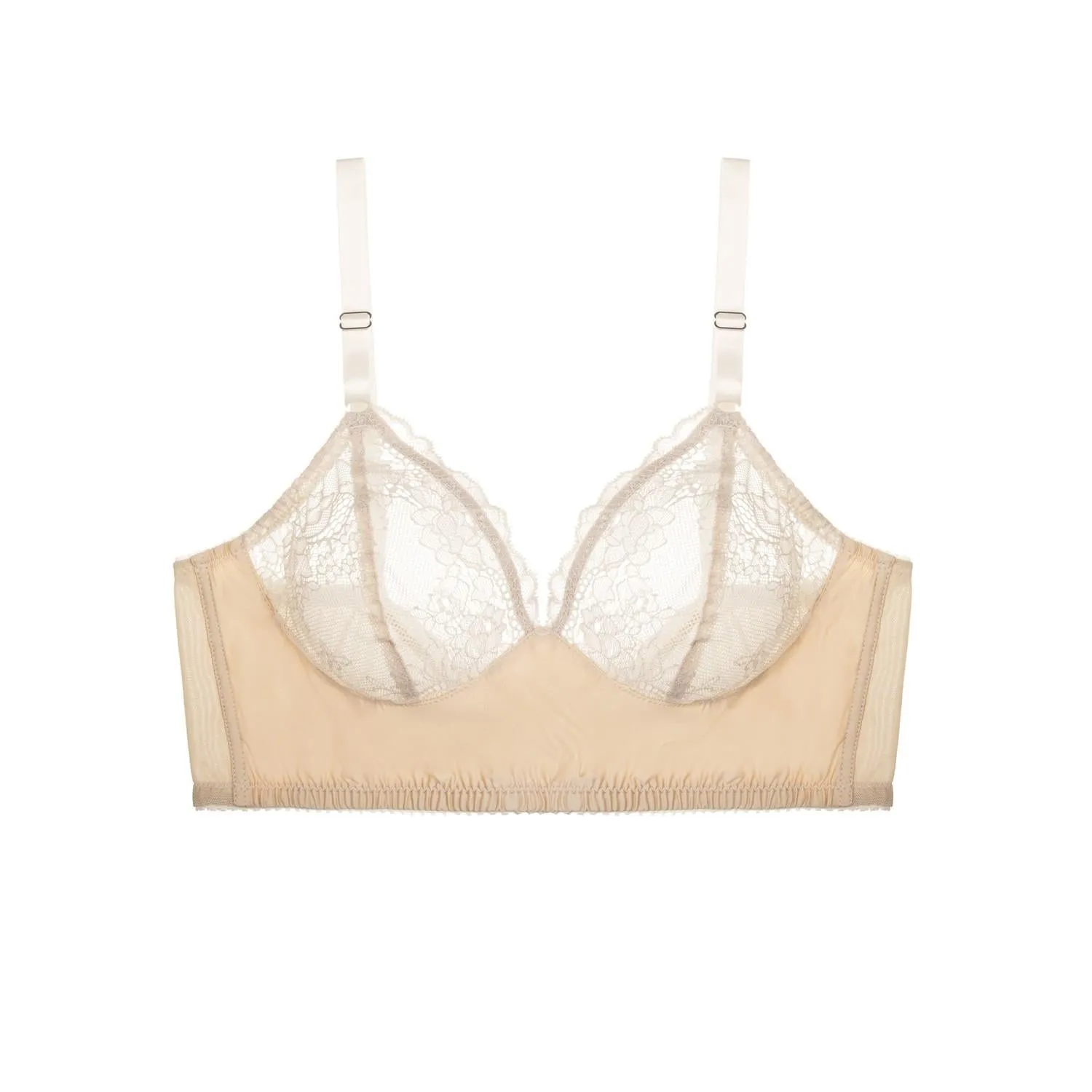 Ivy Classic Longline Bra (Ivory   Champagne)
