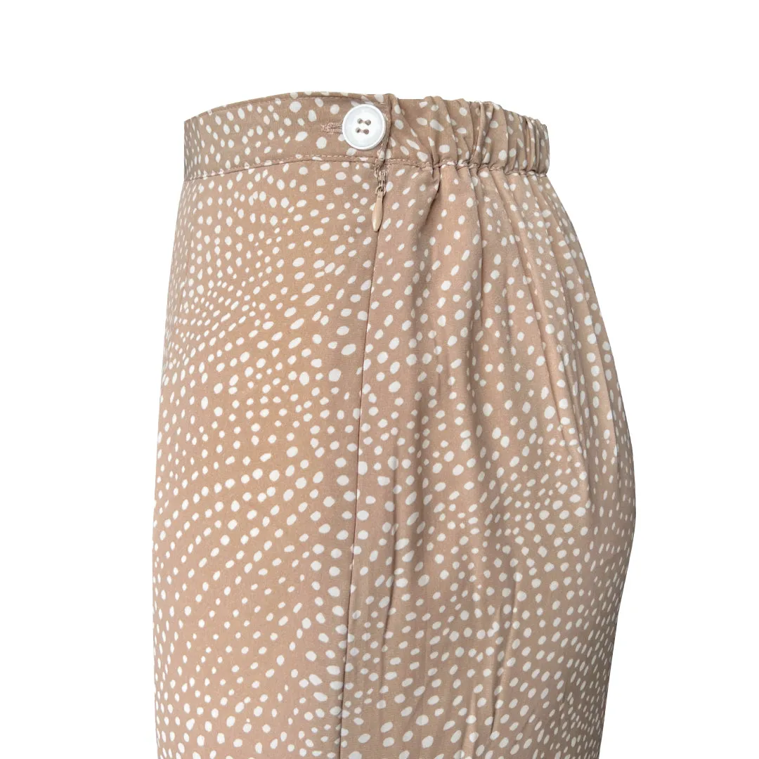 Jawhara Flare Kurung Set  Polka Dot Nude