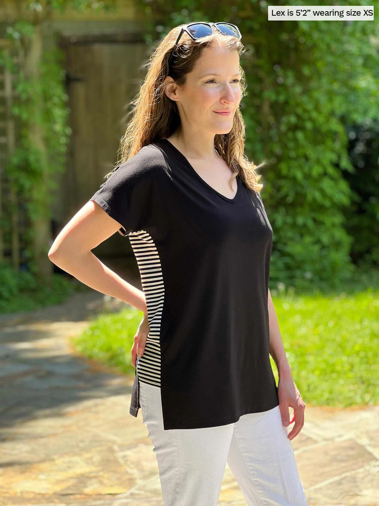Kylie striped side band top - FINAL SALE