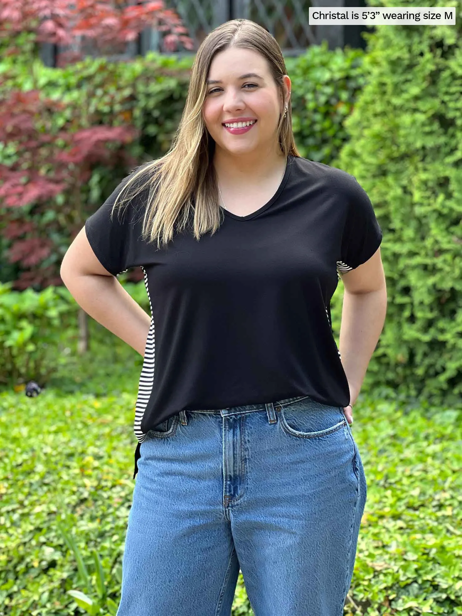 Kylie striped side band top - FINAL SALE