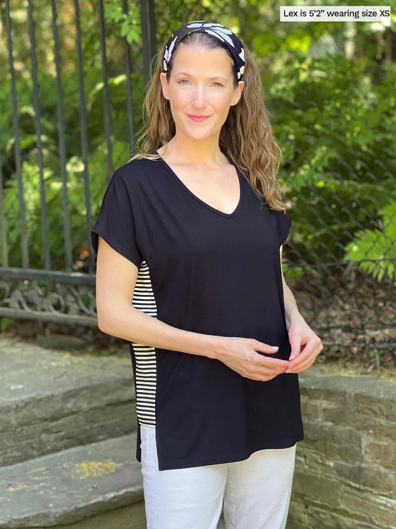 Kylie striped side band top - FINAL SALE