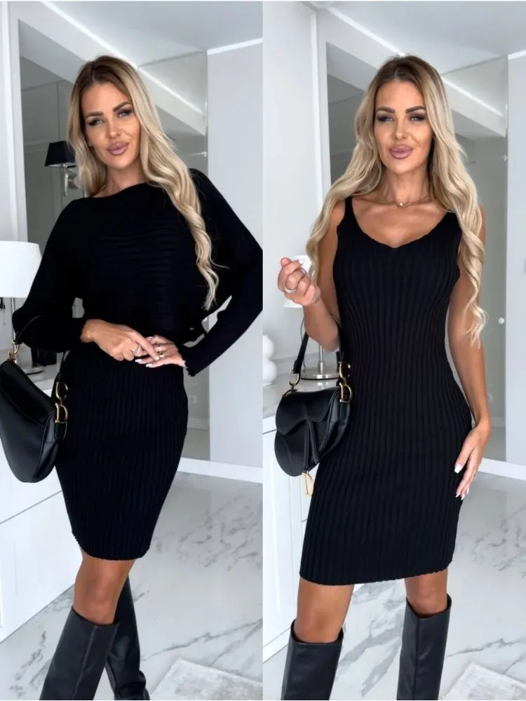 LARISSA - Ribbed Knit Two-Piece Set