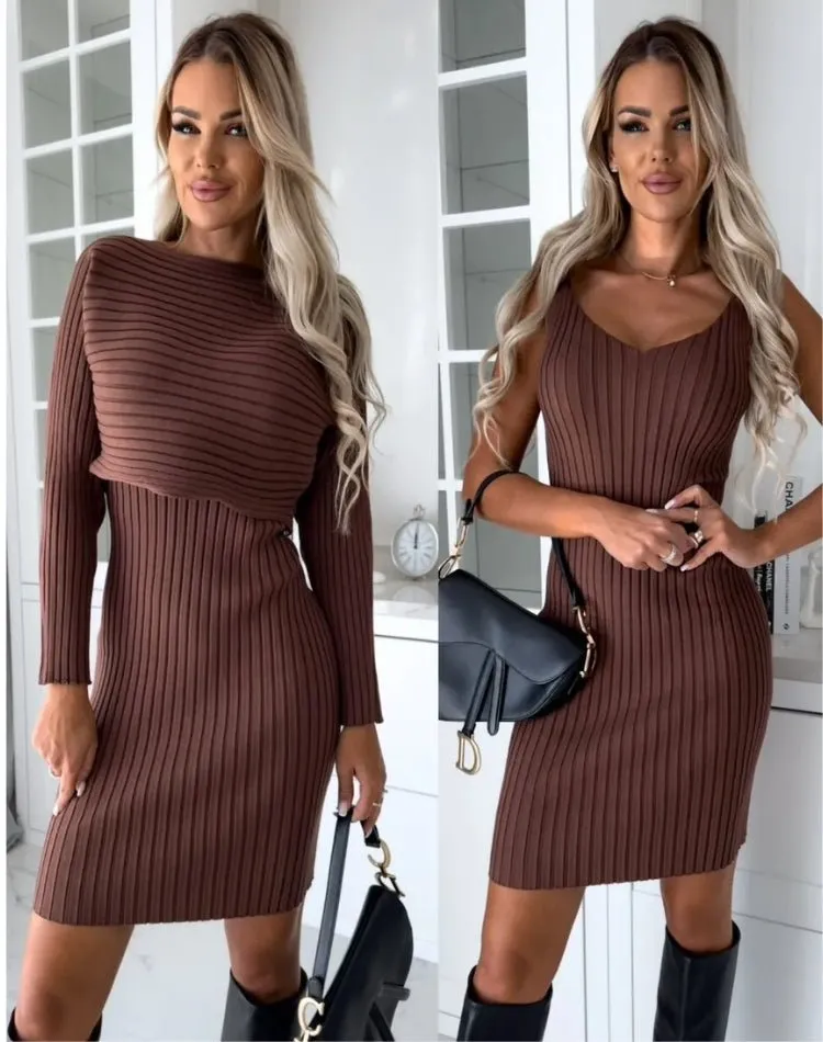 LARISSA - Ribbed Knit Two-Piece Set