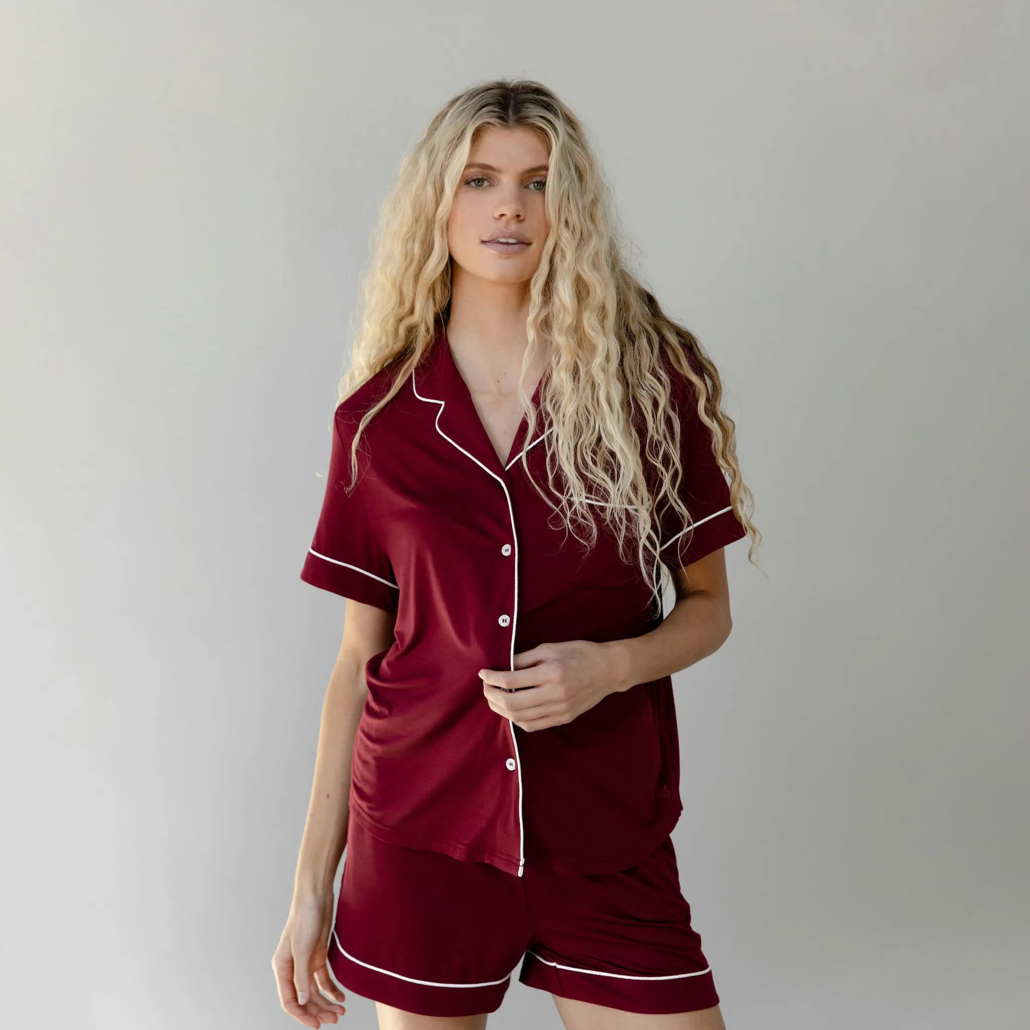 Last Chance Women's Bamboo Stretch-Knit Short Sleeve Pajama Set