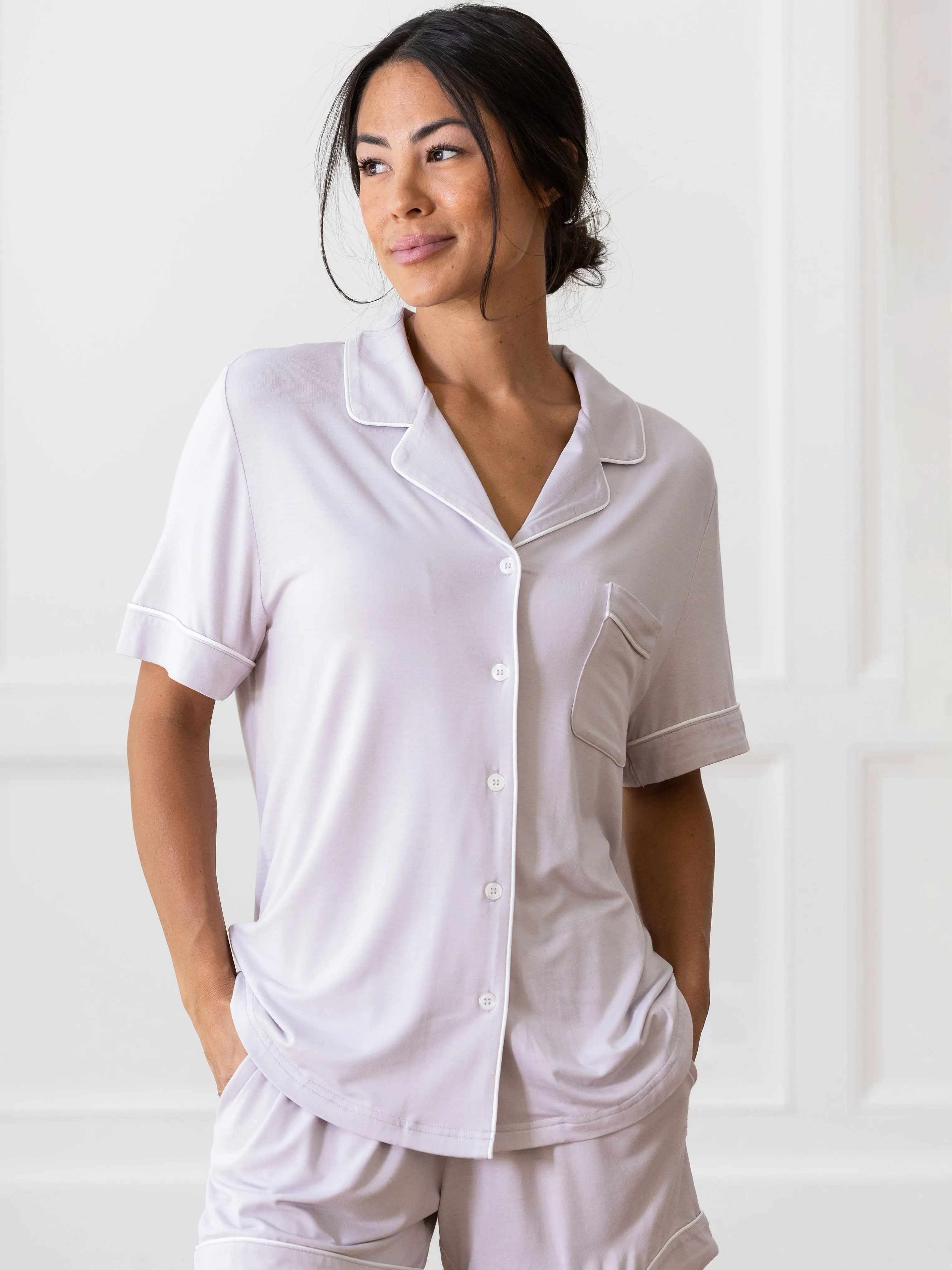 Last Chance Women's Bamboo Stretch-Knit Short Sleeve Pajama Set