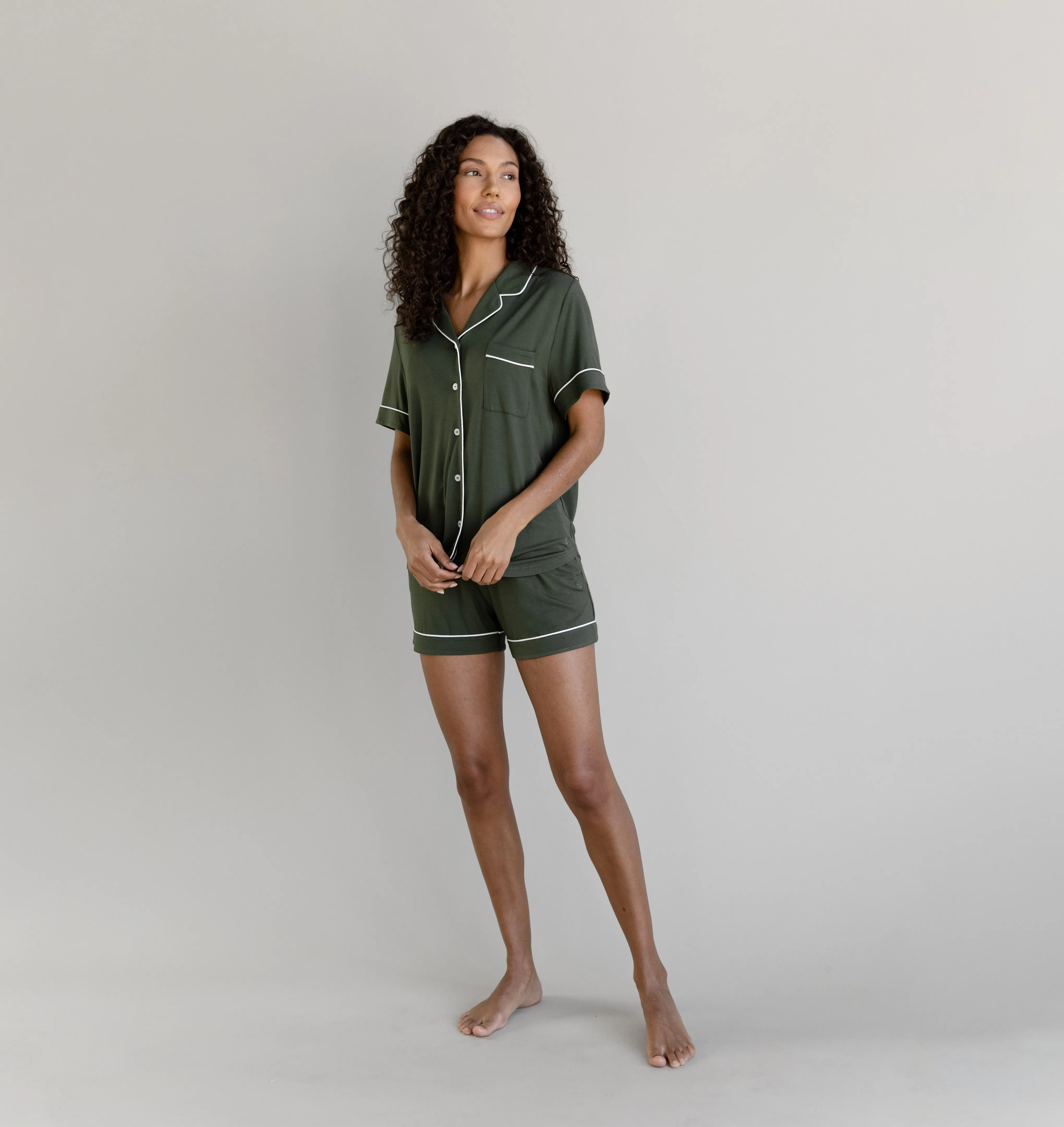 Last Chance Women's Bamboo Stretch-Knit Short Sleeve Pajama Set