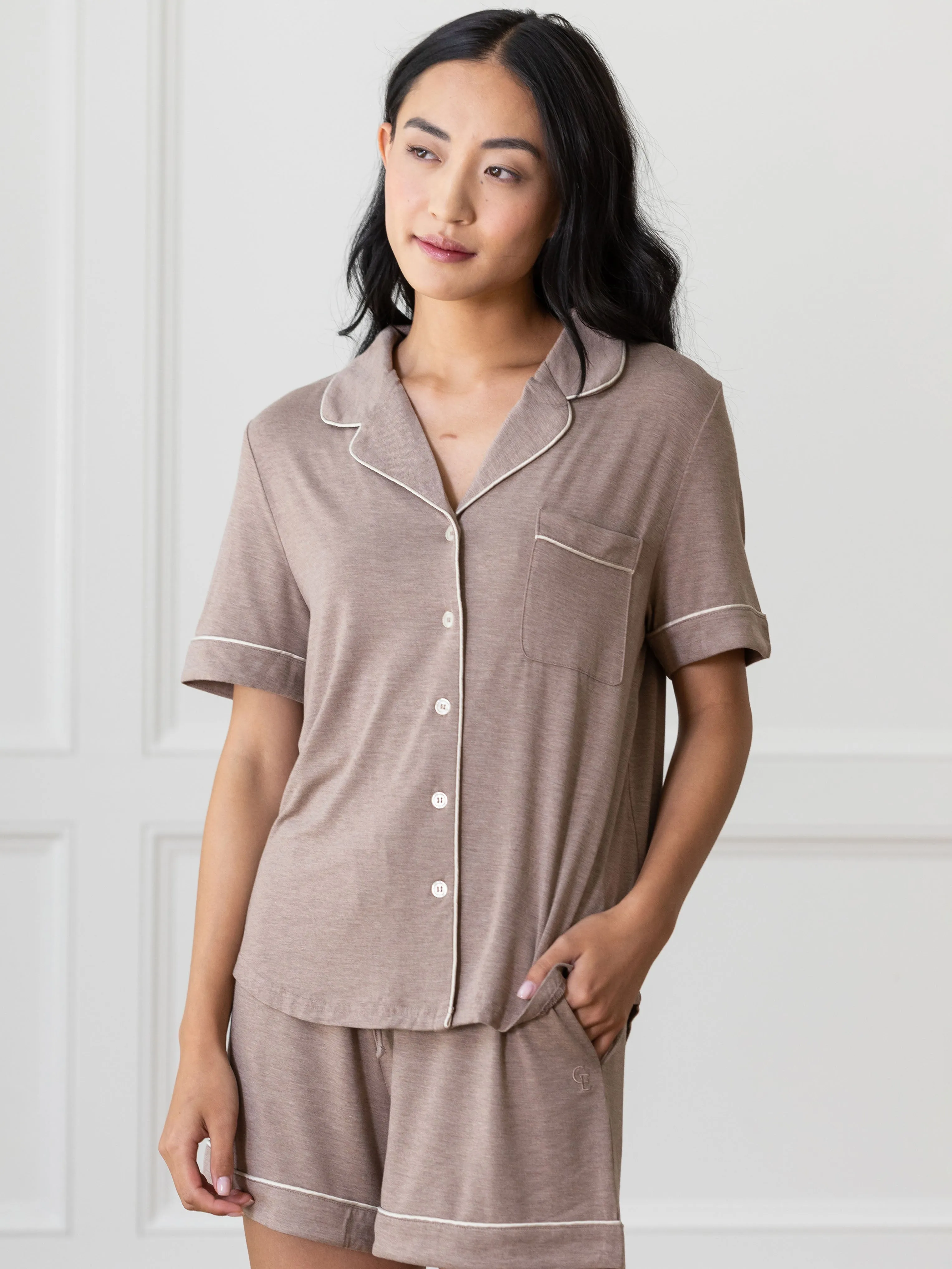 Last Chance Women's Bamboo Stretch-Knit Short Sleeve Pajama Set