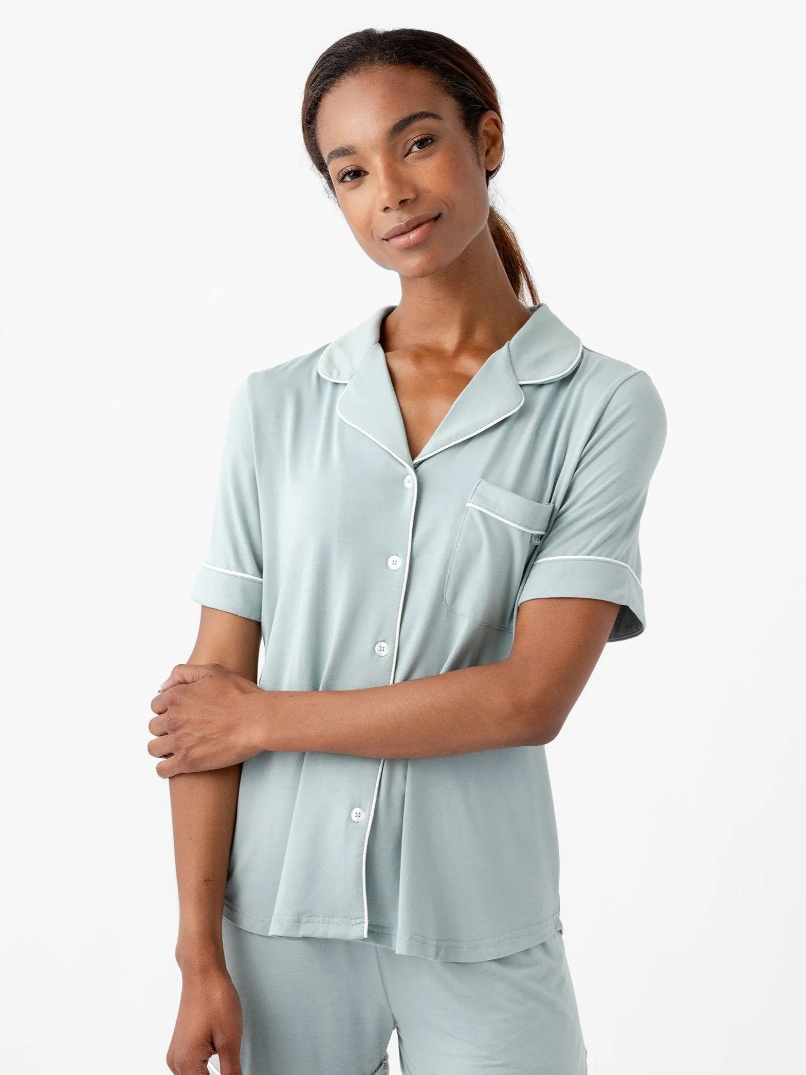 Last Chance Women's Bamboo Stretch-Knit Short Sleeve Pajama Set