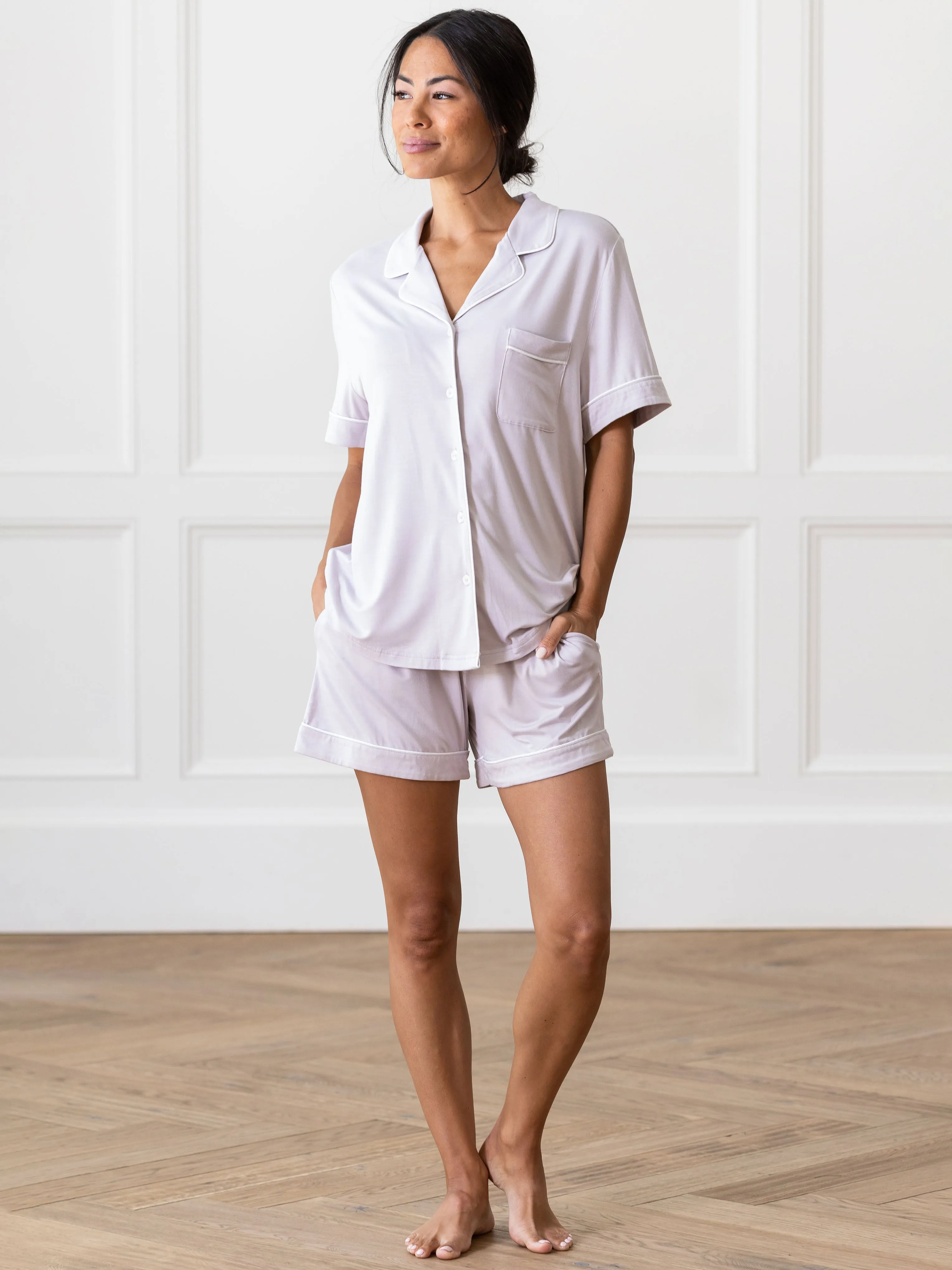 Last Chance Women's Bamboo Stretch-Knit Short Sleeve Pajama Set