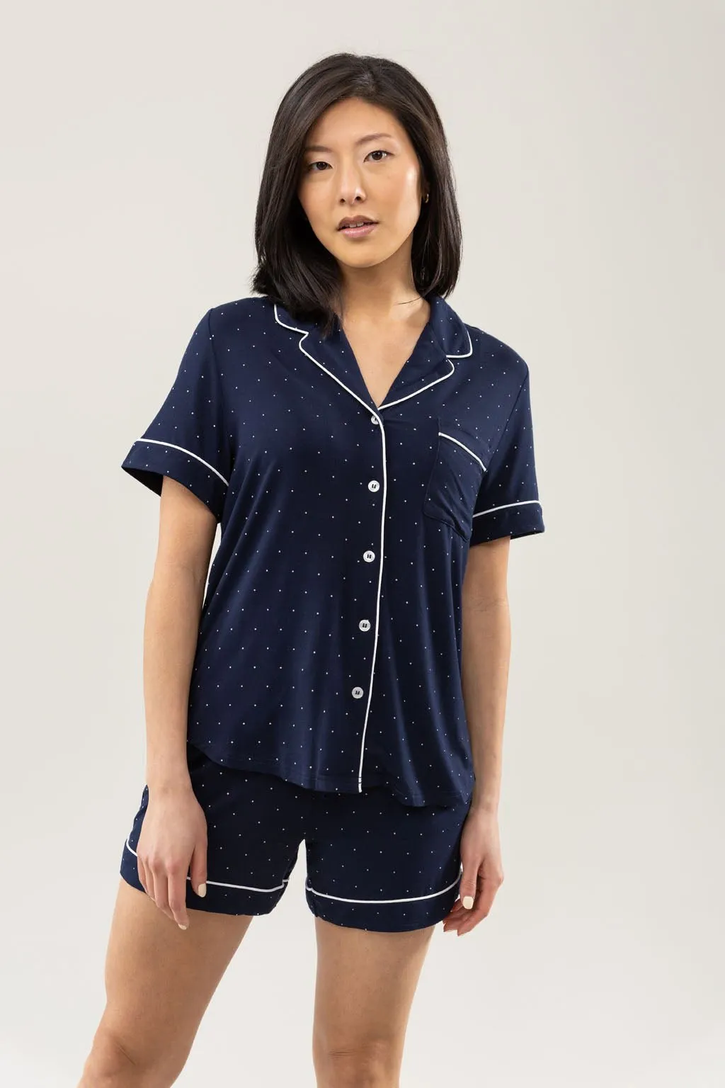 Last Chance Women's Bamboo Stretch-Knit Short Sleeve Pajama Set