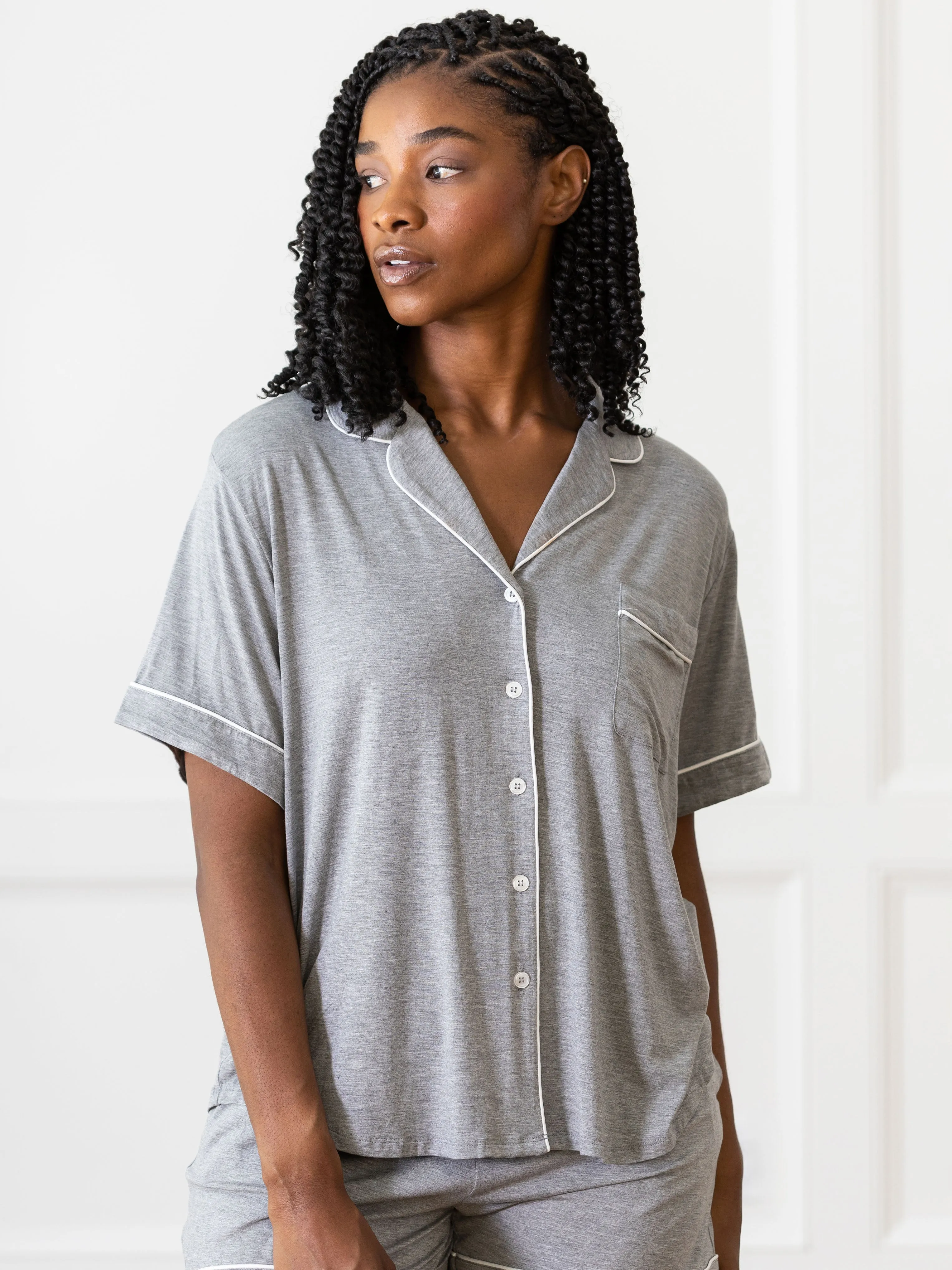 Last Chance Women's Bamboo Stretch-Knit Short Sleeve Pajama Set