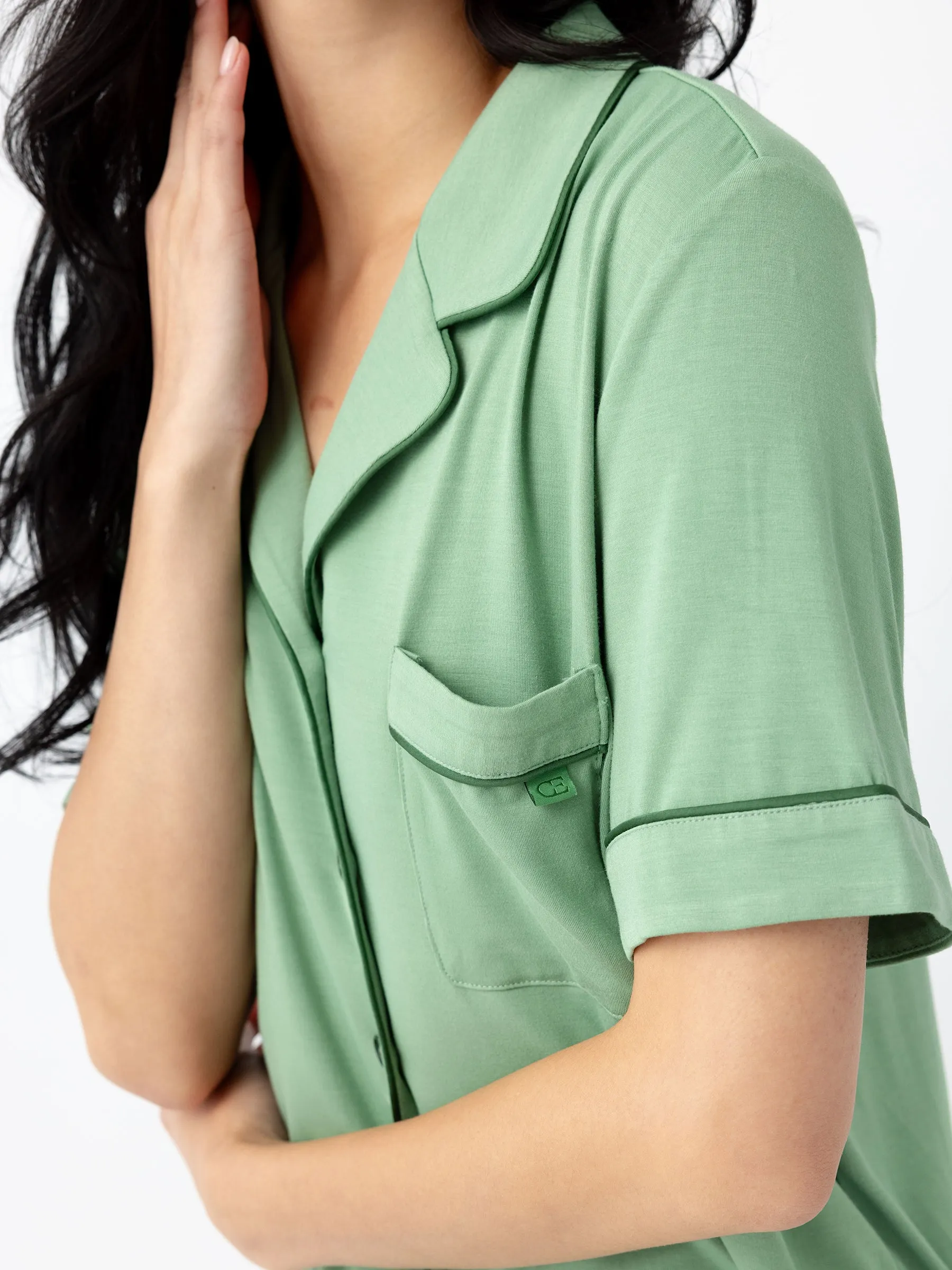 Last Chance Women's Bamboo Stretch-Knit Short Sleeve Pajama Set
