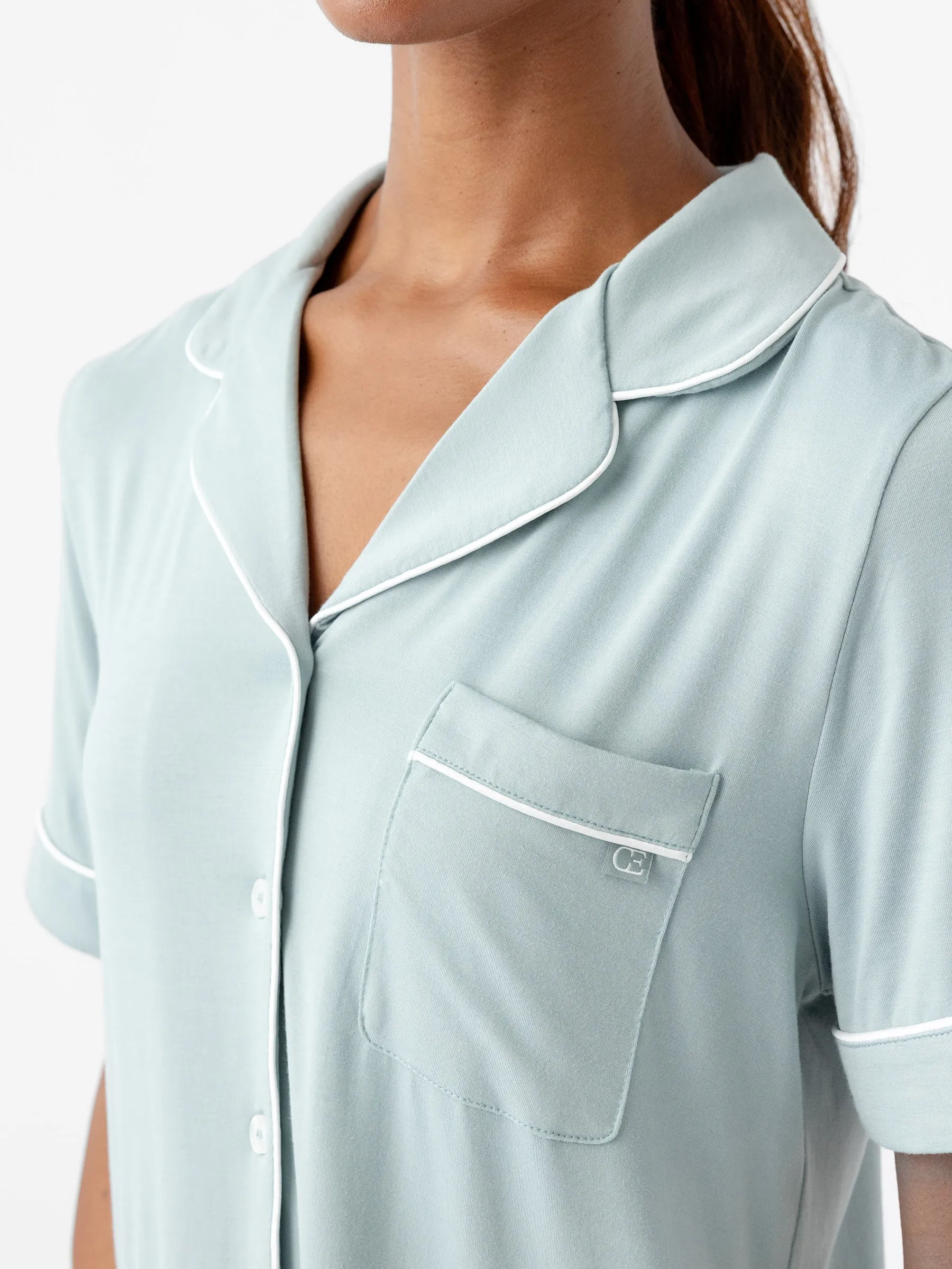 Last Chance Women's Bamboo Stretch-Knit Short Sleeve Pajama Set