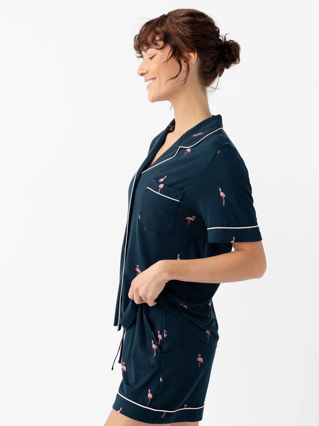 Last Chance Women's Bamboo Stretch-Knit Short Sleeve Pajama Set