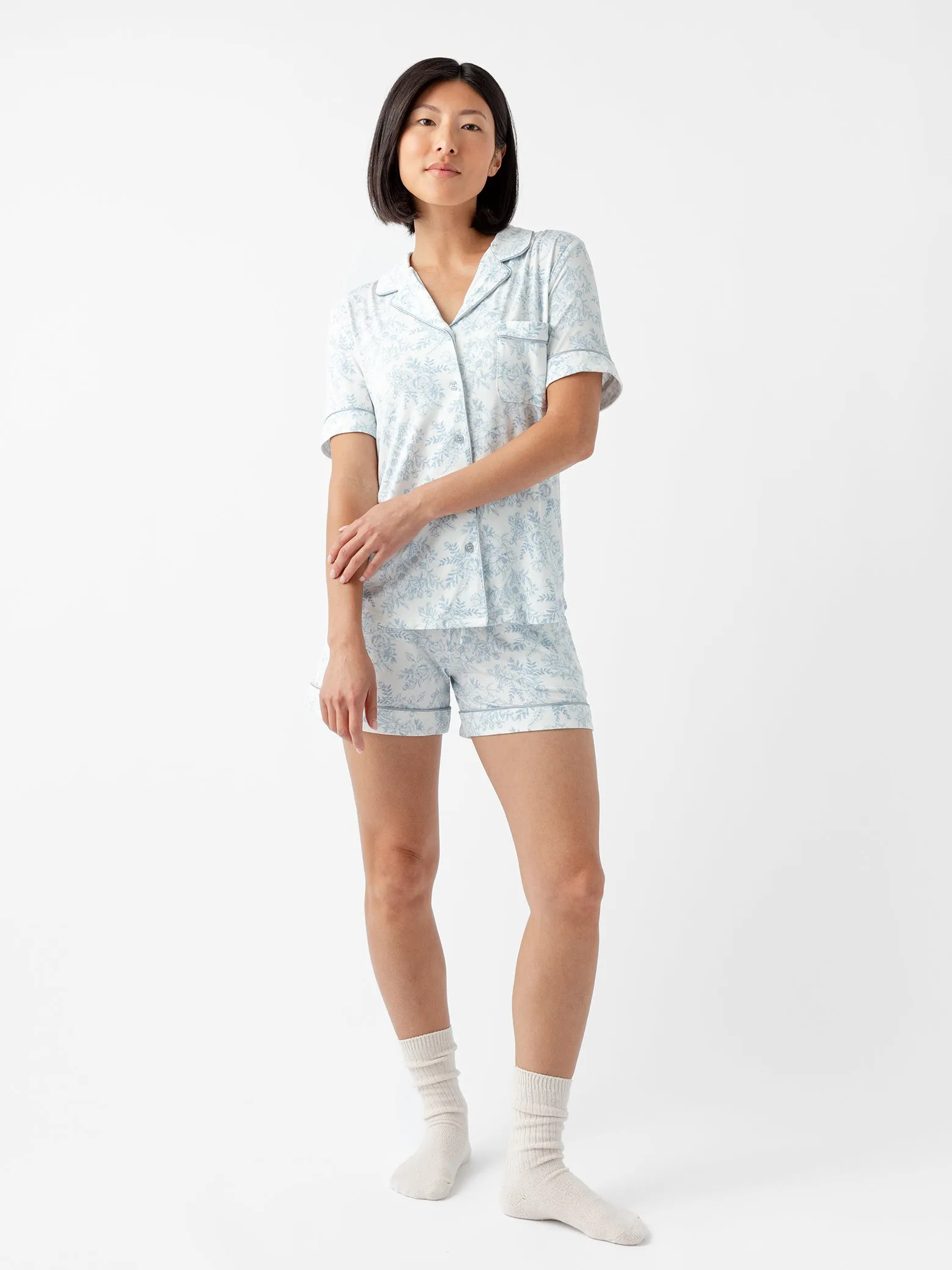 Last Chance Women's Bamboo Stretch-Knit Short Sleeve Pajama Set