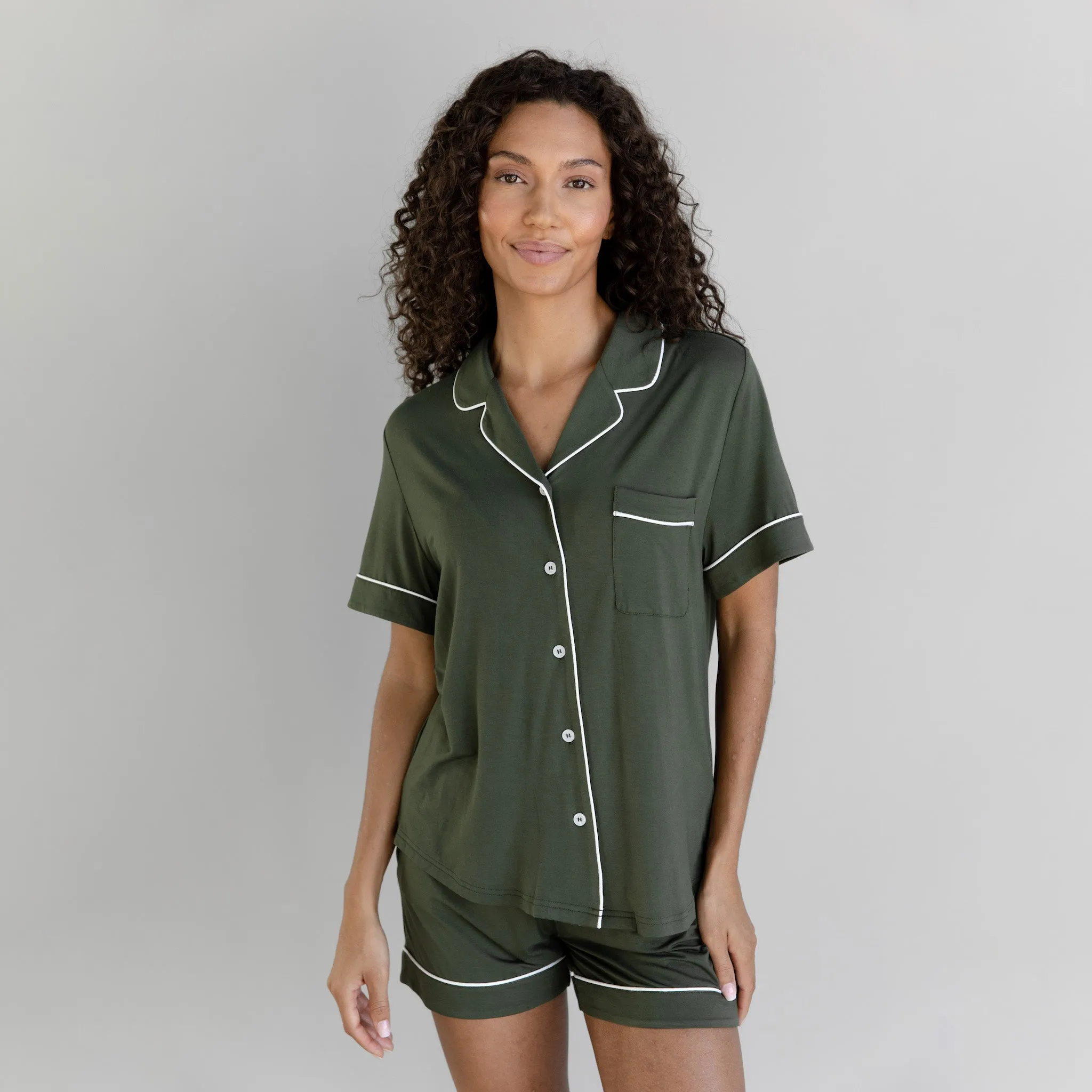 Last Chance Women's Bamboo Stretch-Knit Short Sleeve Pajama Set