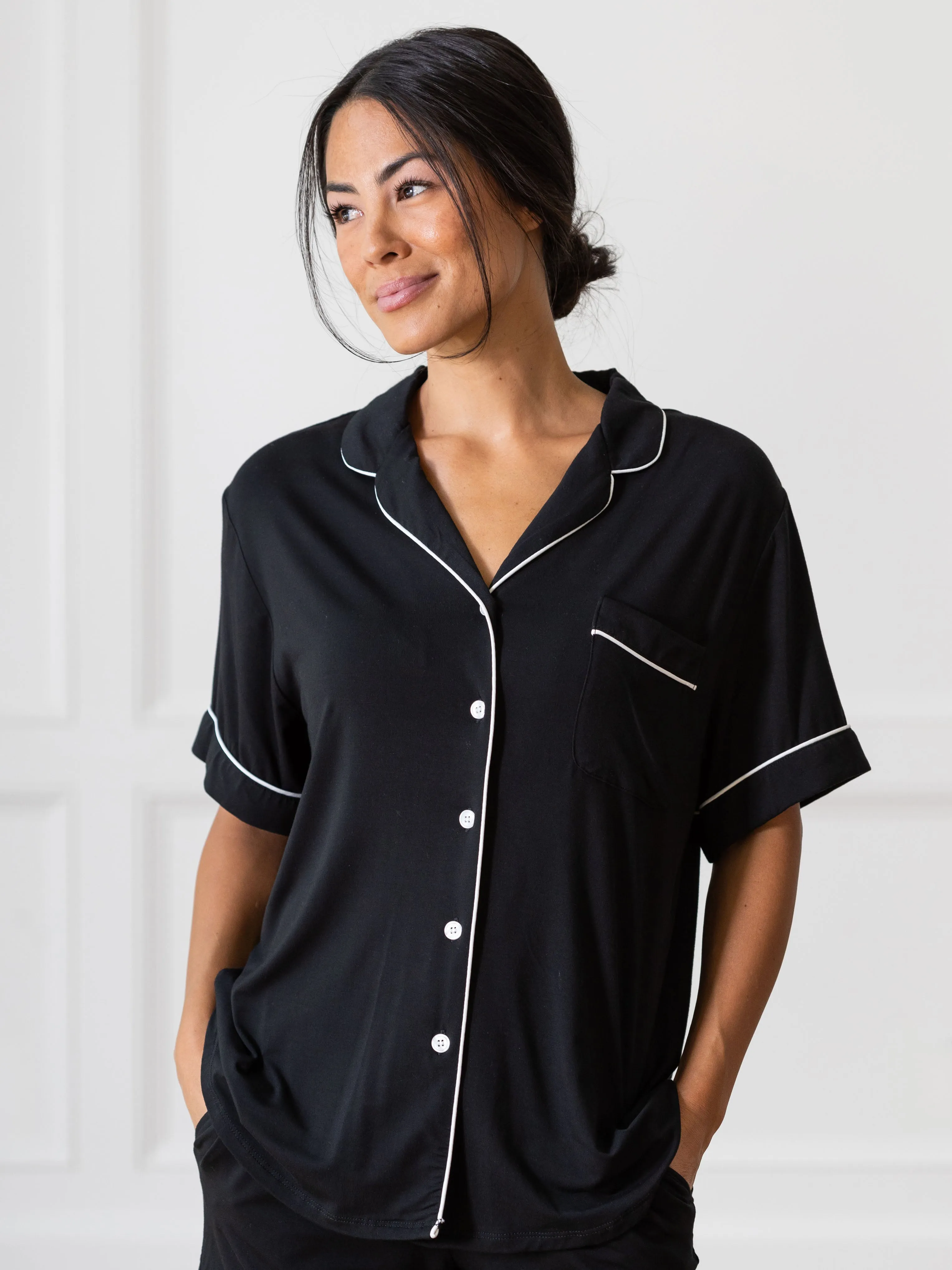 Last Chance Women's Bamboo Stretch-Knit Short Sleeve Pajama Set