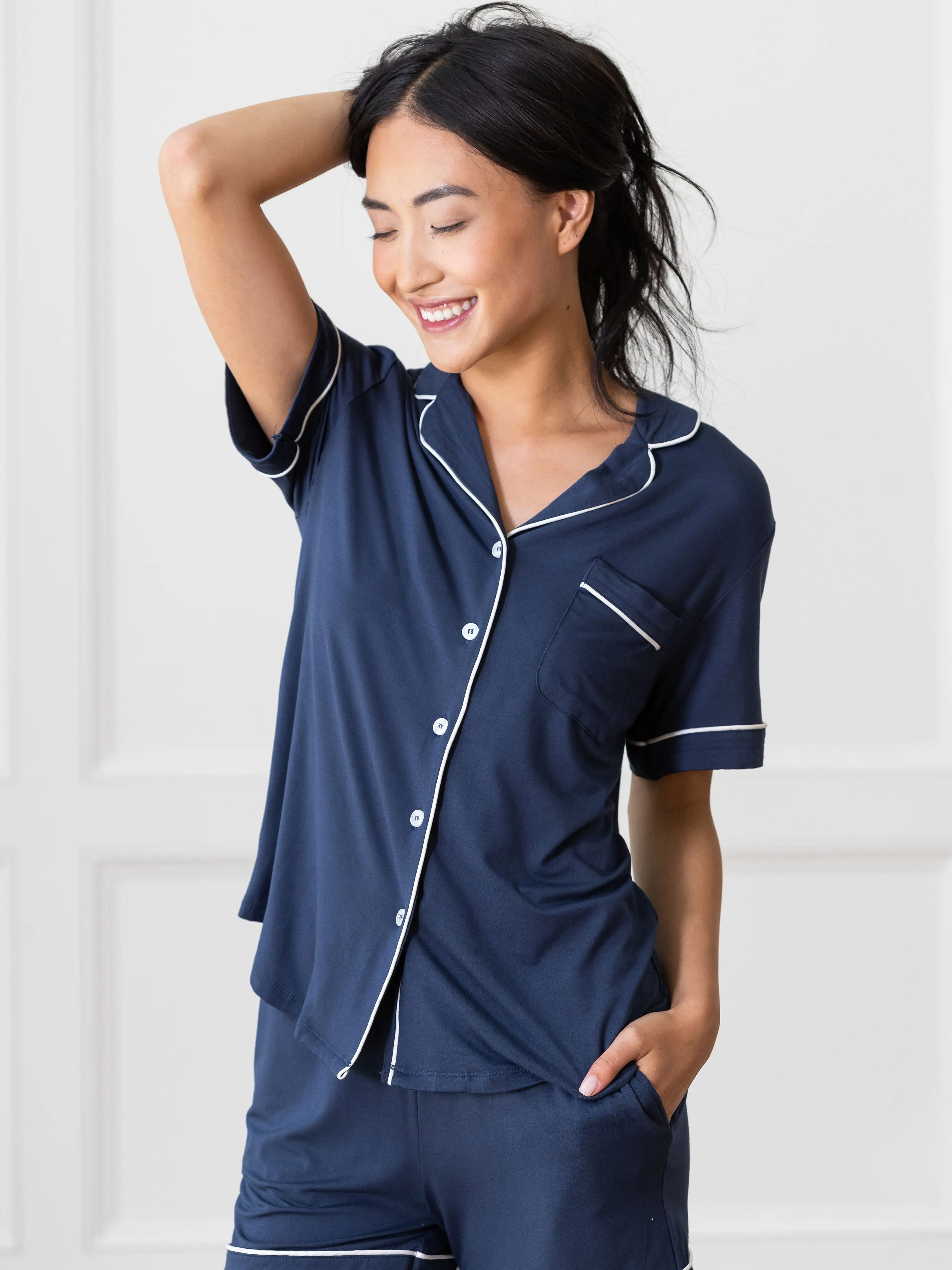 Last Chance Women's Bamboo Stretch-Knit Short Sleeve Pajama Set