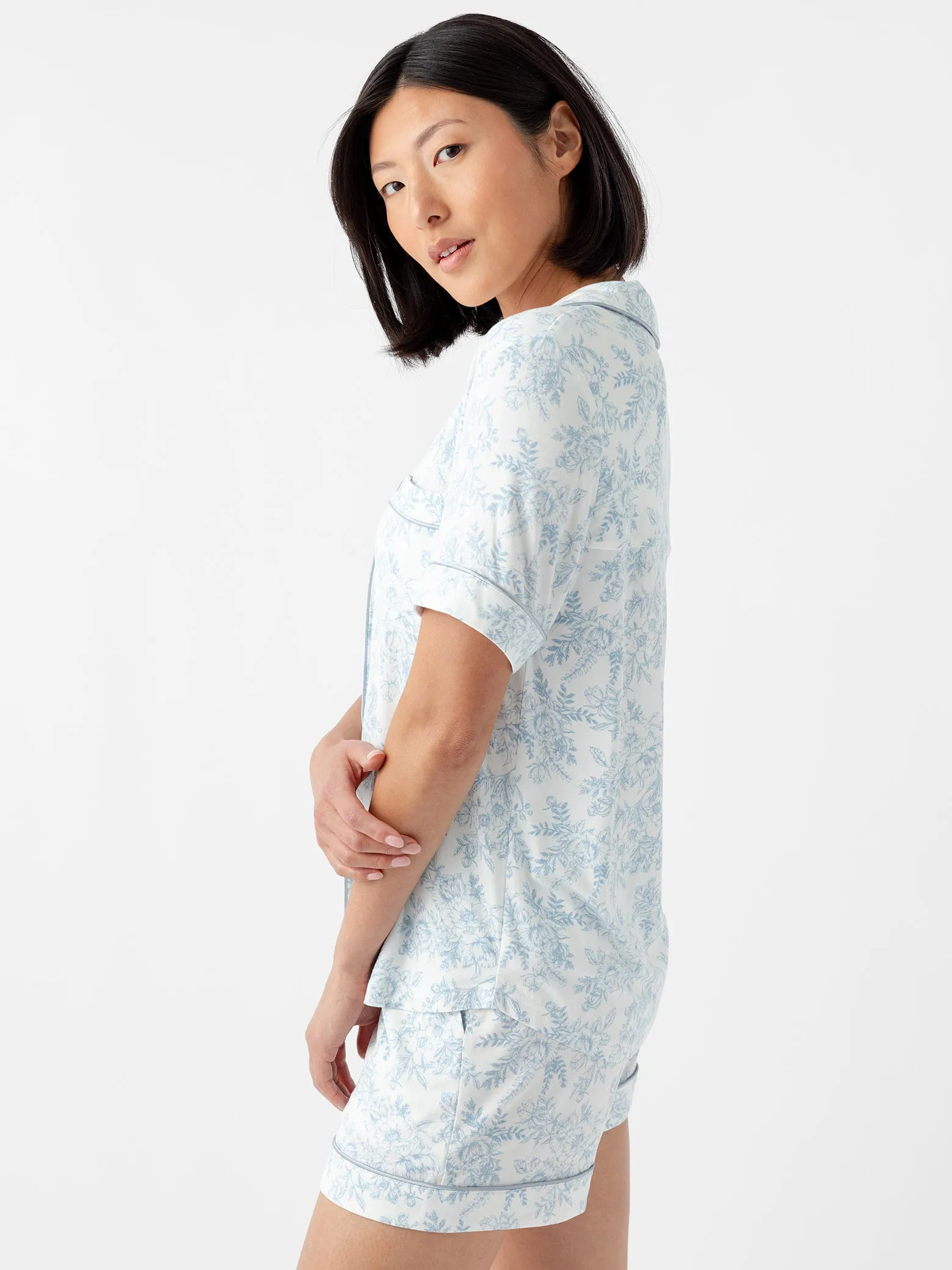 Last Chance Women's Bamboo Stretch-Knit Short Sleeve Pajama Set