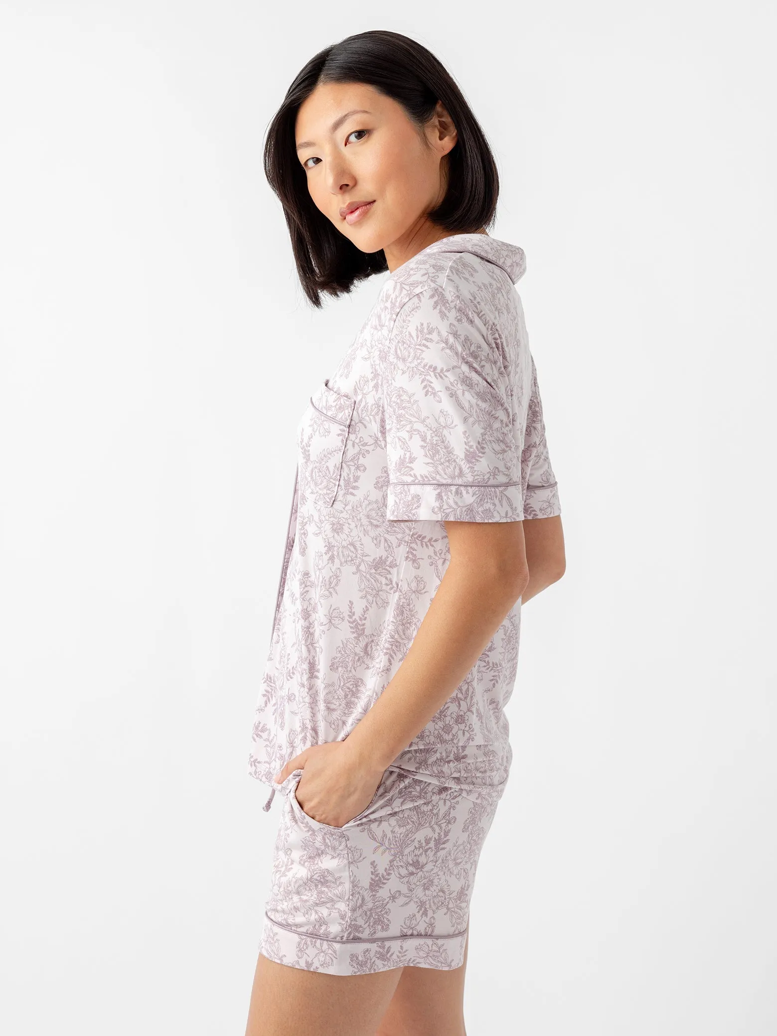 Last Chance Women's Bamboo Stretch-Knit Short Sleeve Pajama Set