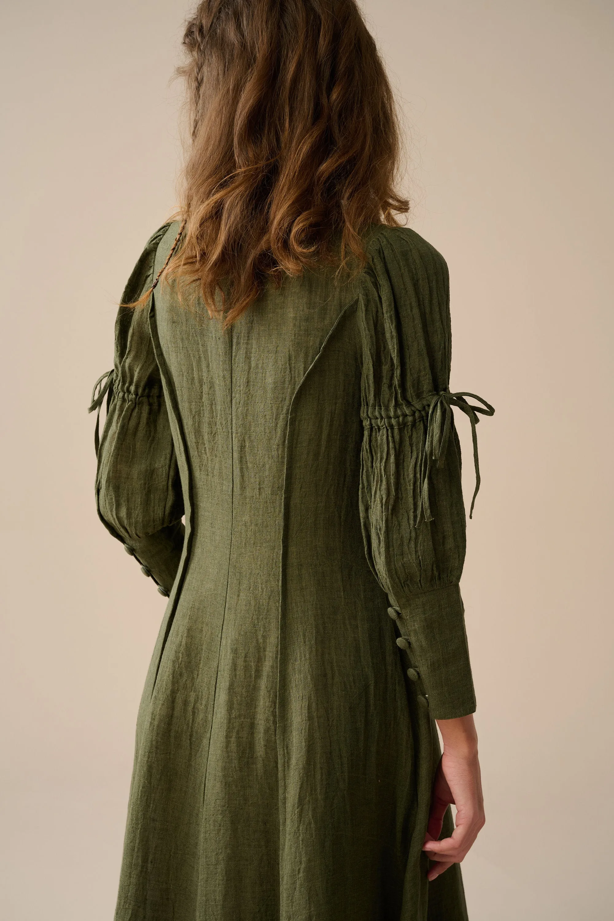 Laura 31 | Pintucked Maxi Linen Dress