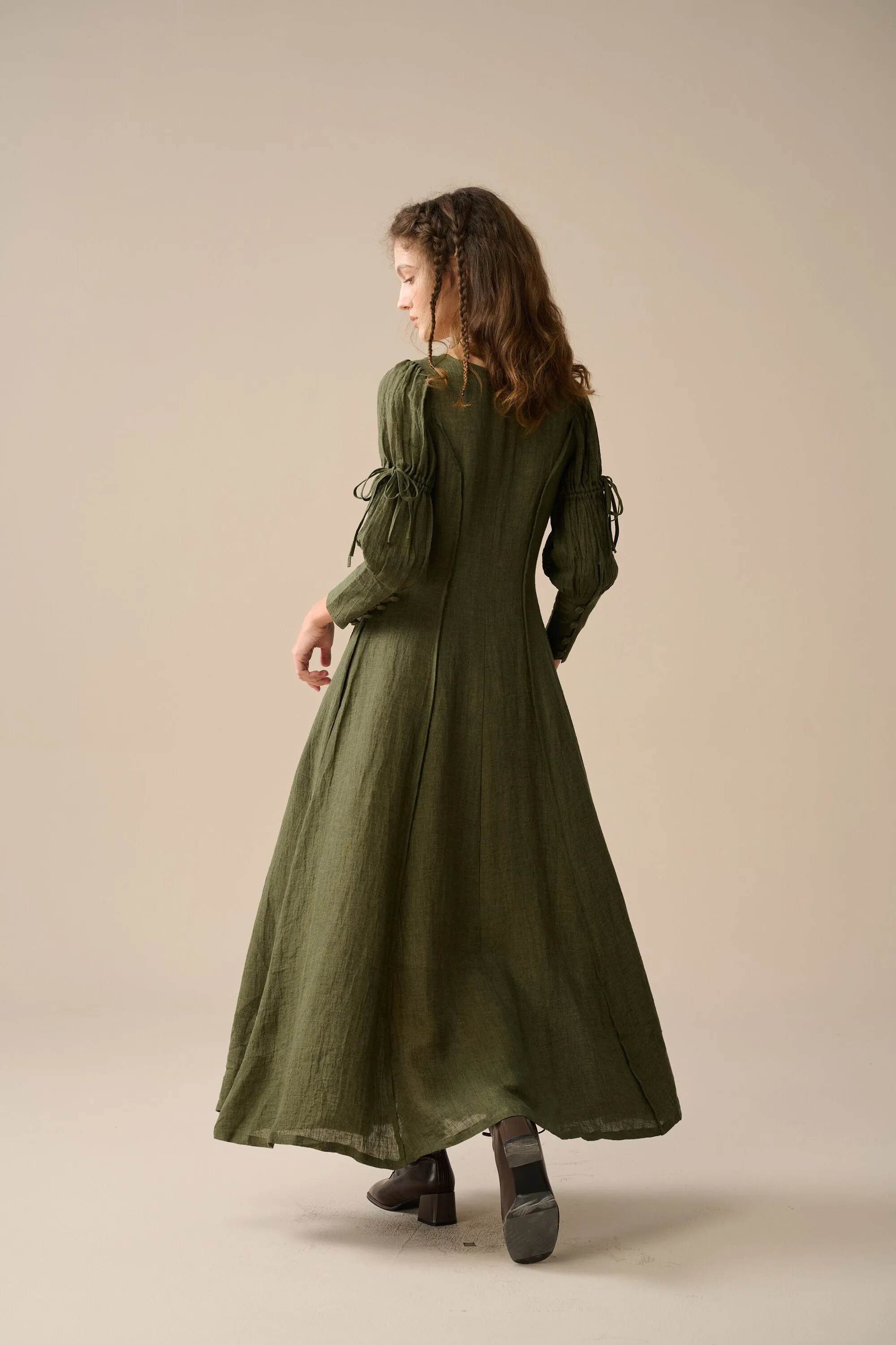 Laura 31 | Pintucked Maxi Linen Dress