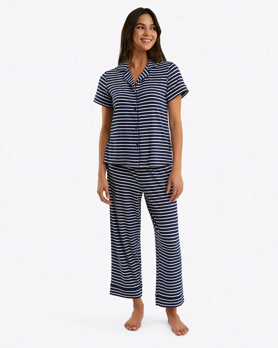 Linda Pajama Set in Nautical Stripe