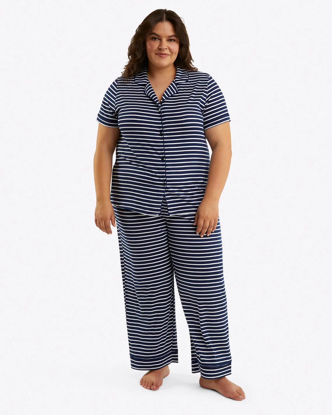 Linda Pajama Set in Nautical Stripe