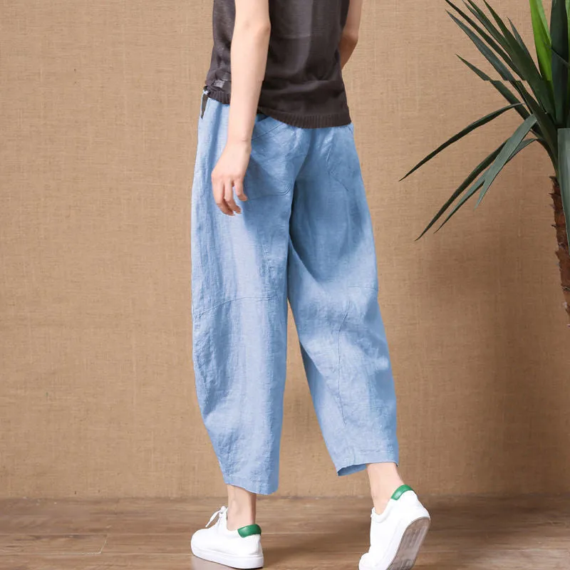 Linen Capri Pants (Plus Sizes Available)