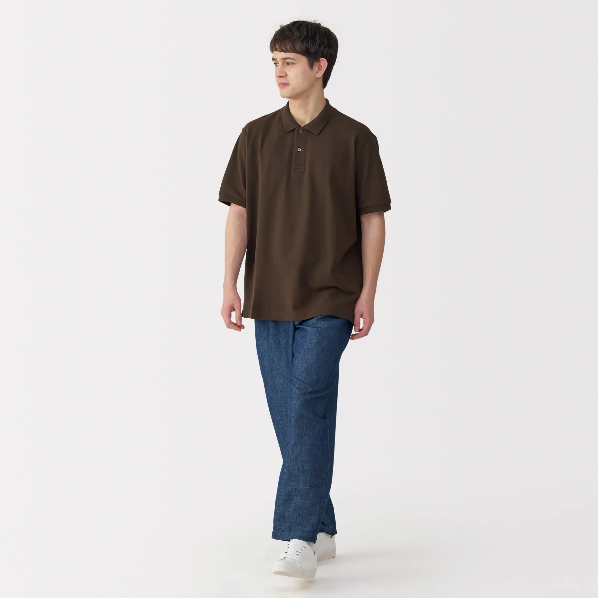 Men's Hemp Blend Denim Pleated Straight Pants