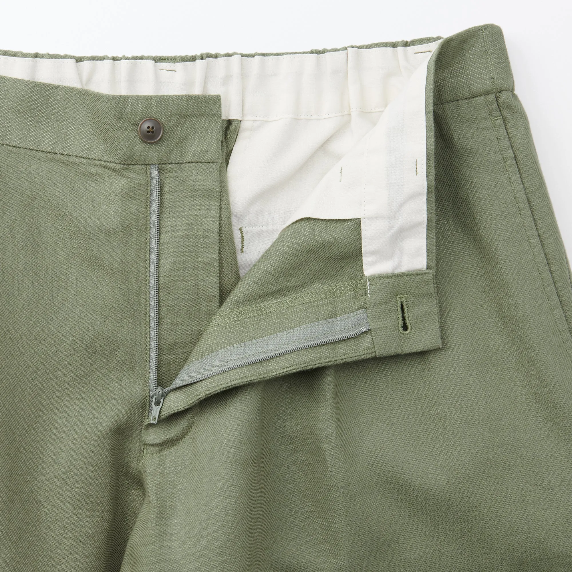 Men's Hemp Blend Twill Pleated Straight Pants