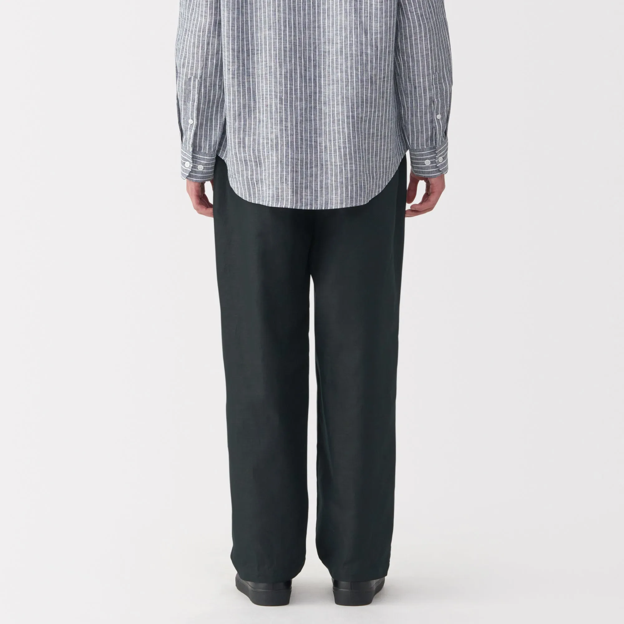 Men's Hemp Blend Twill Pleated Straight Pants