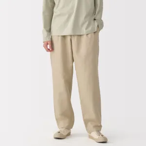 Men's Hemp Blend Twill Pleated Straight Pants
