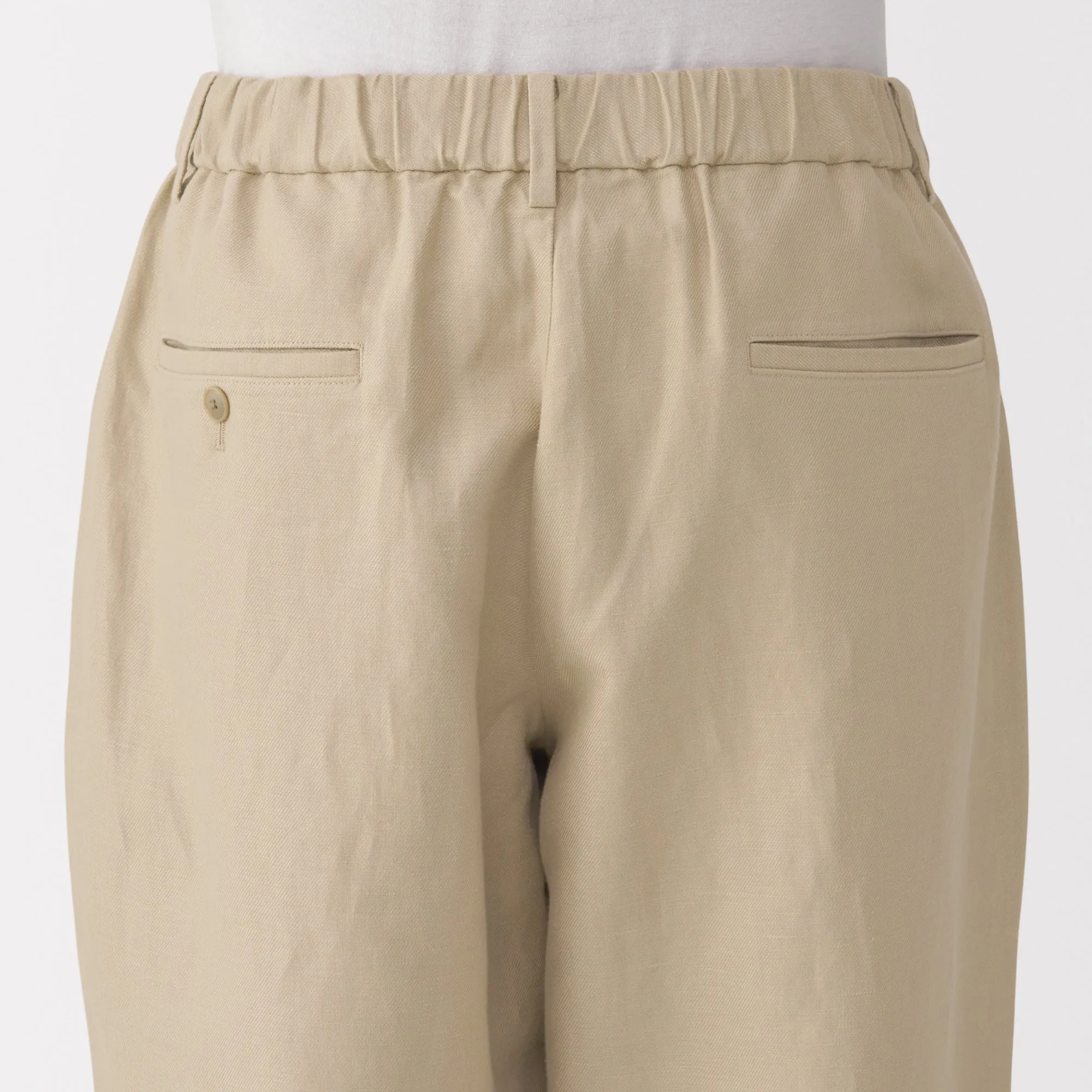 Men's Hemp Blend Twill Pleated Straight Pants