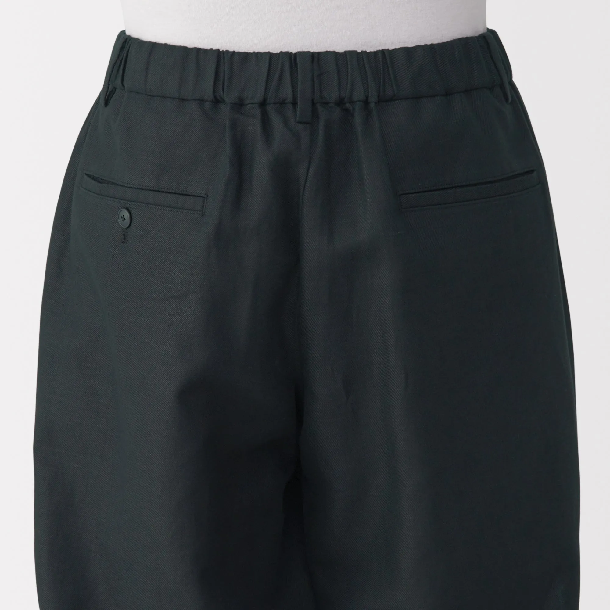 Men's Hemp Blend Twill Pleated Straight Pants