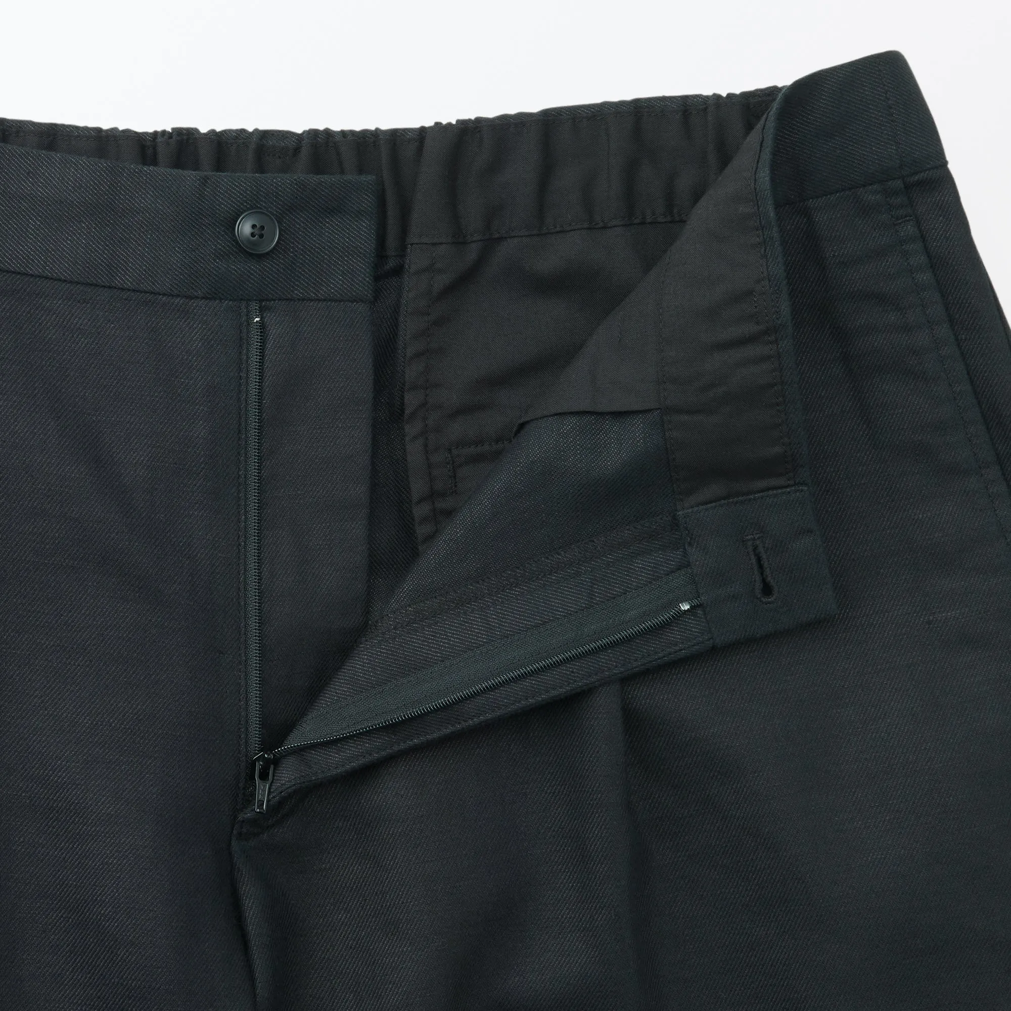 Men's Hemp Blend Twill Pleated Straight Pants