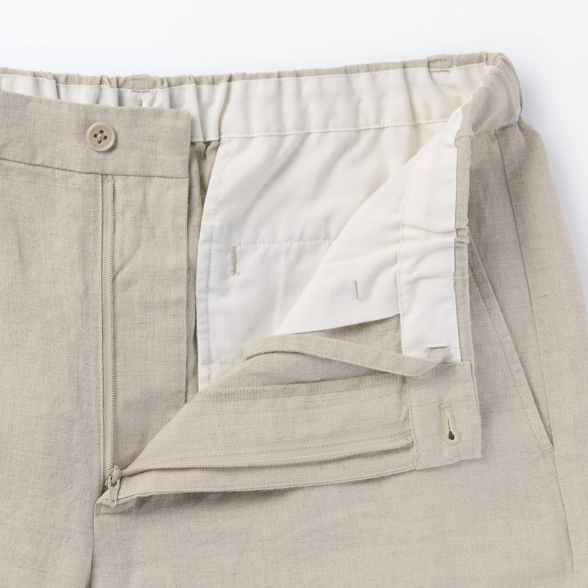 Men's Washed Linen Tapered Pants