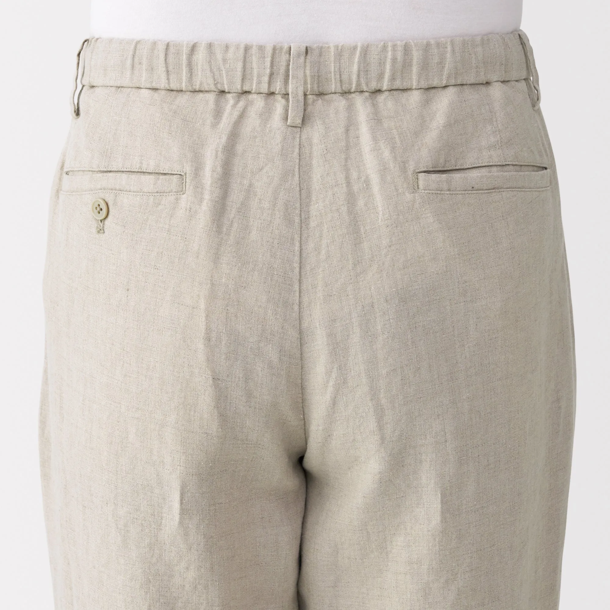 Men's Washed Linen Tapered Pants