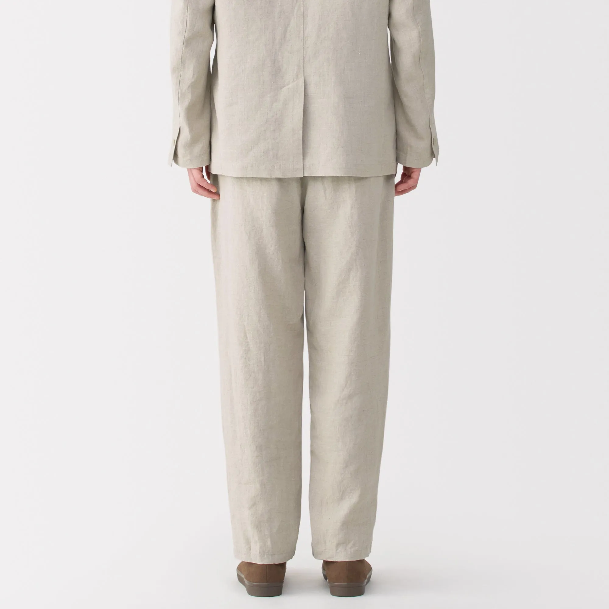 Men's Washed Linen Tapered Pants