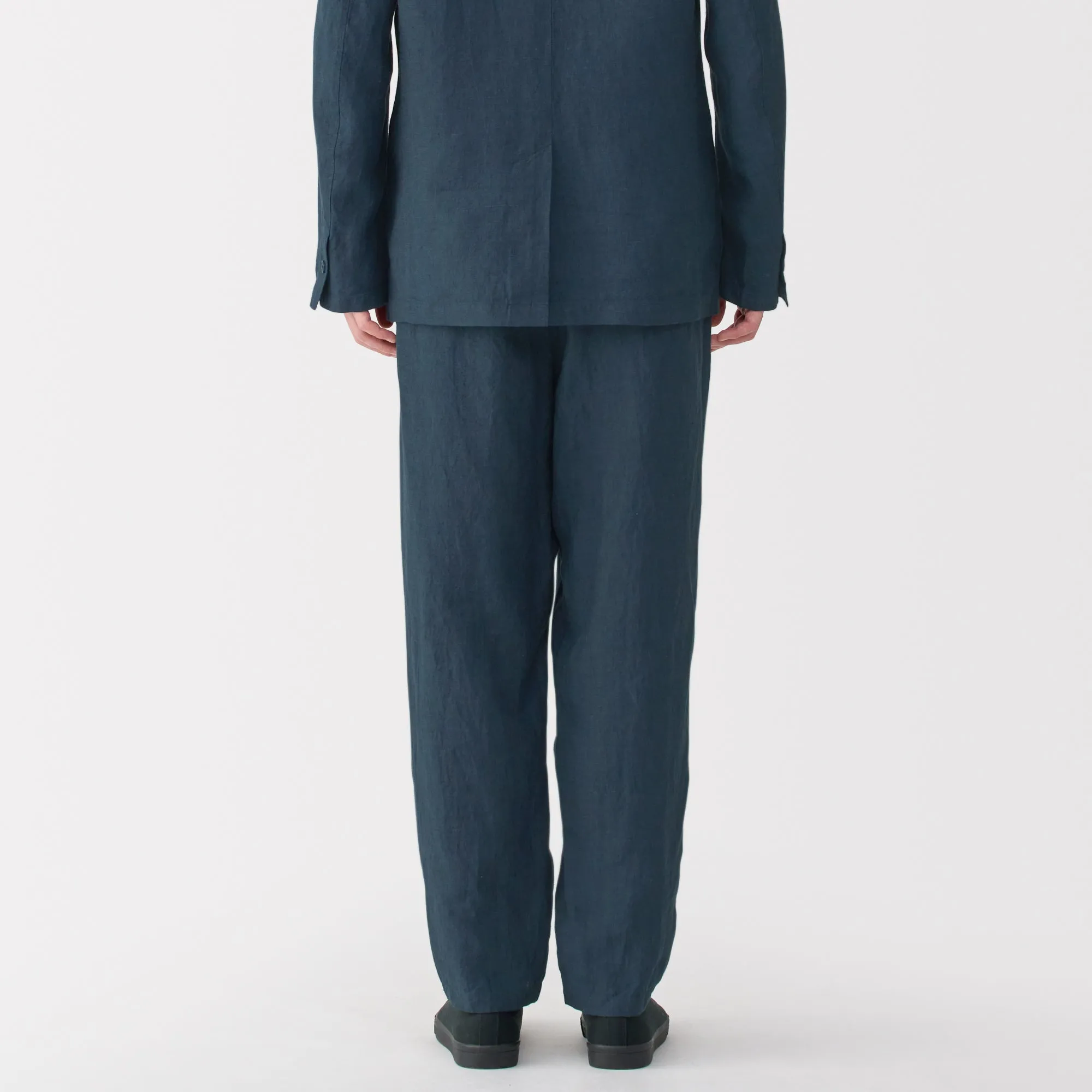 Men's Washed Linen Tapered Pants