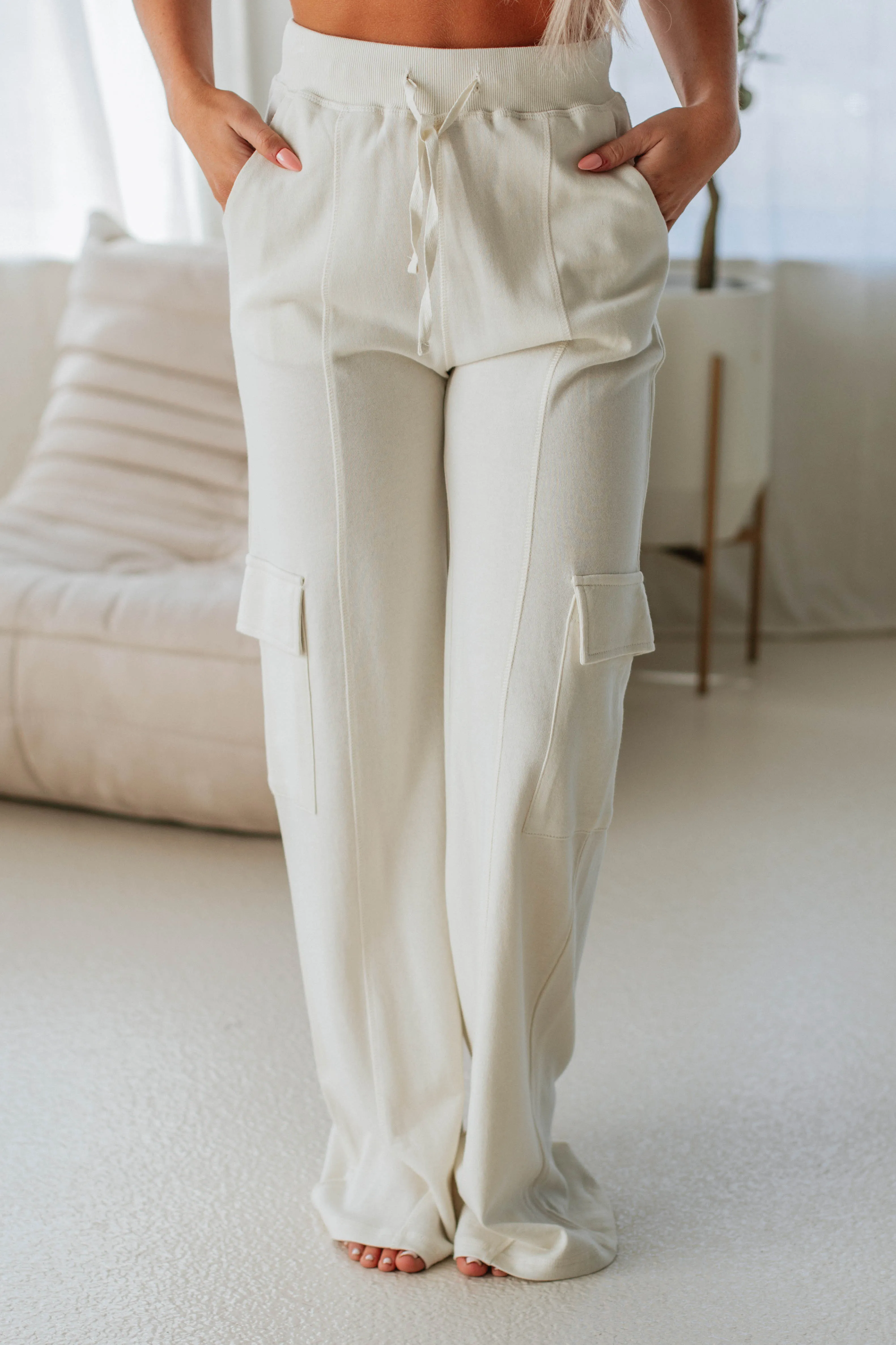Merritt Lounge Cargo Pants - Natural