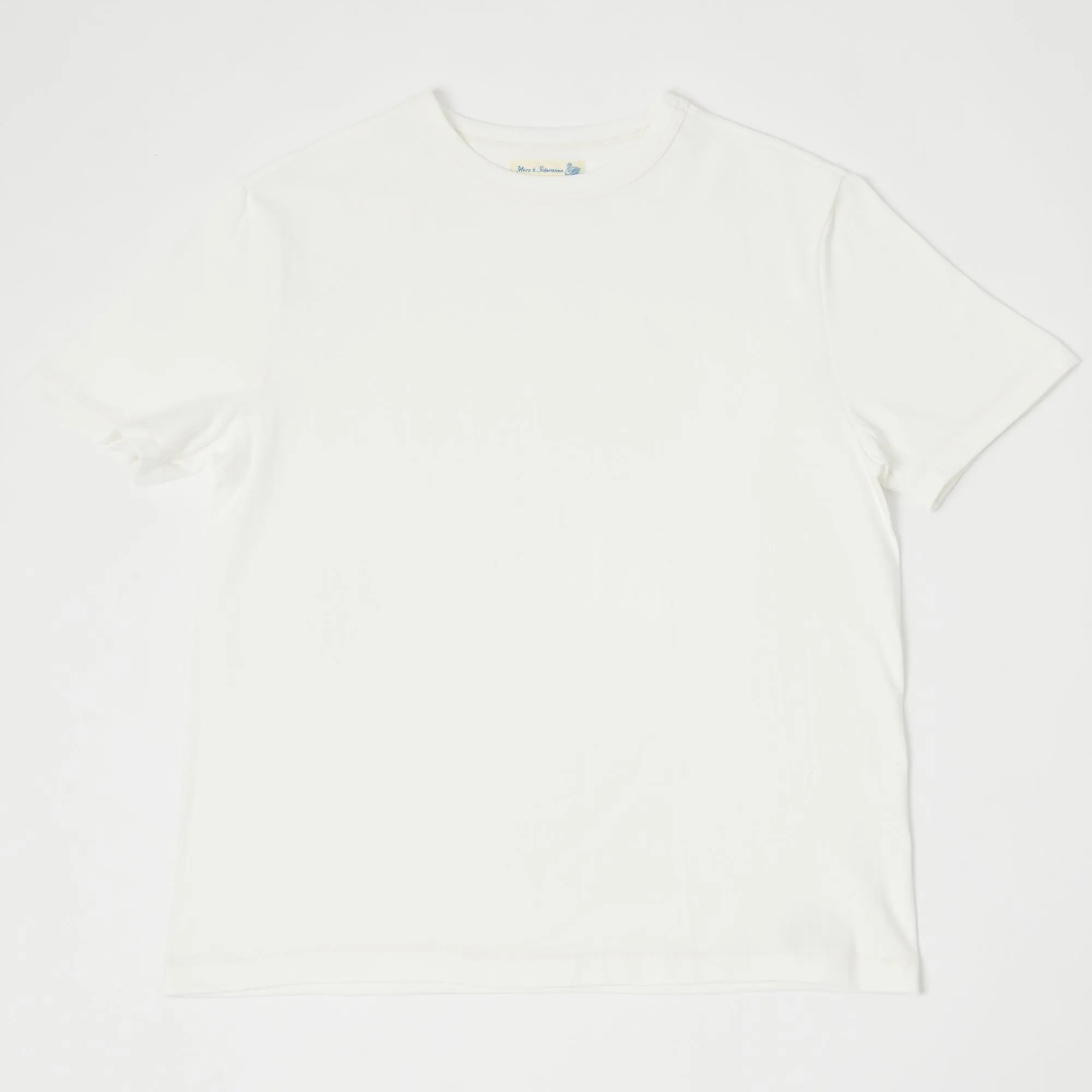 Merz b. Schwanen 214 Crew Neck Tee - White