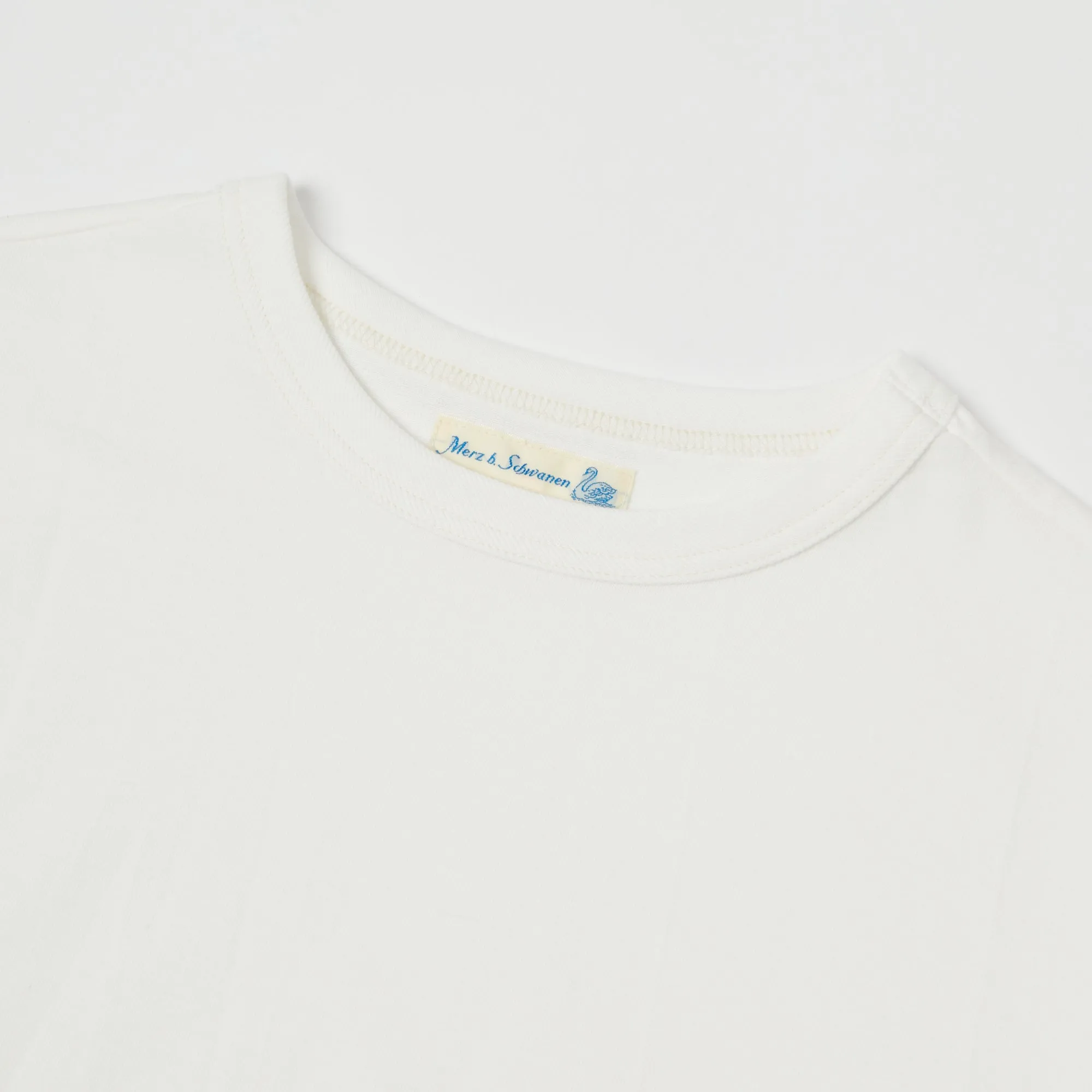 Merz b. Schwanen 214 Crew Neck Tee - White