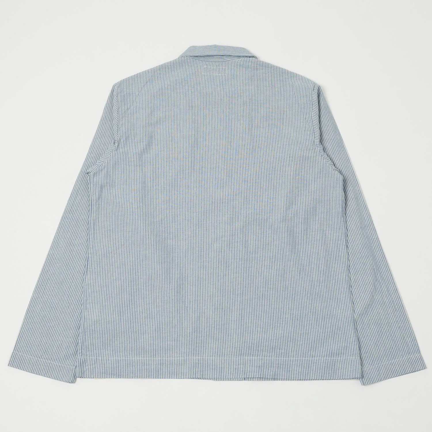 Merz b. Schwanen PJKT01 Genderless Pyjama Top - Denim Blue/Natural