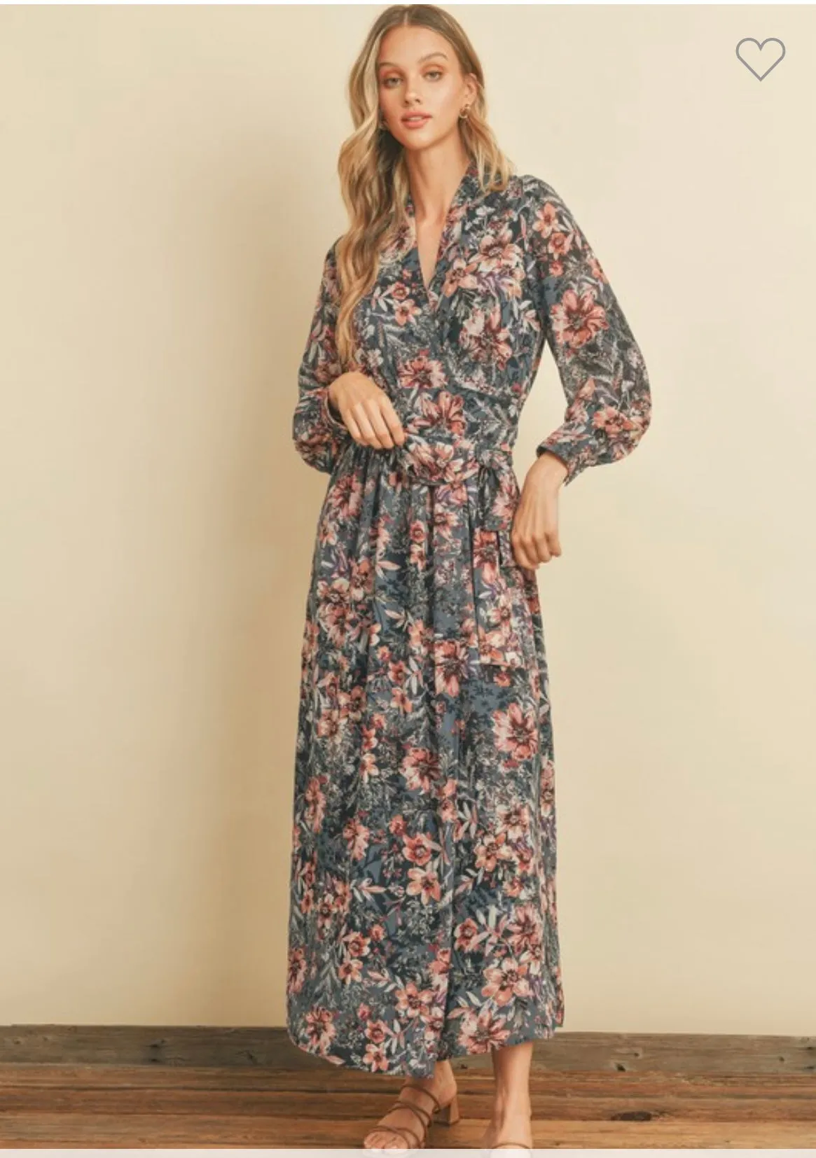 Navy floral dress