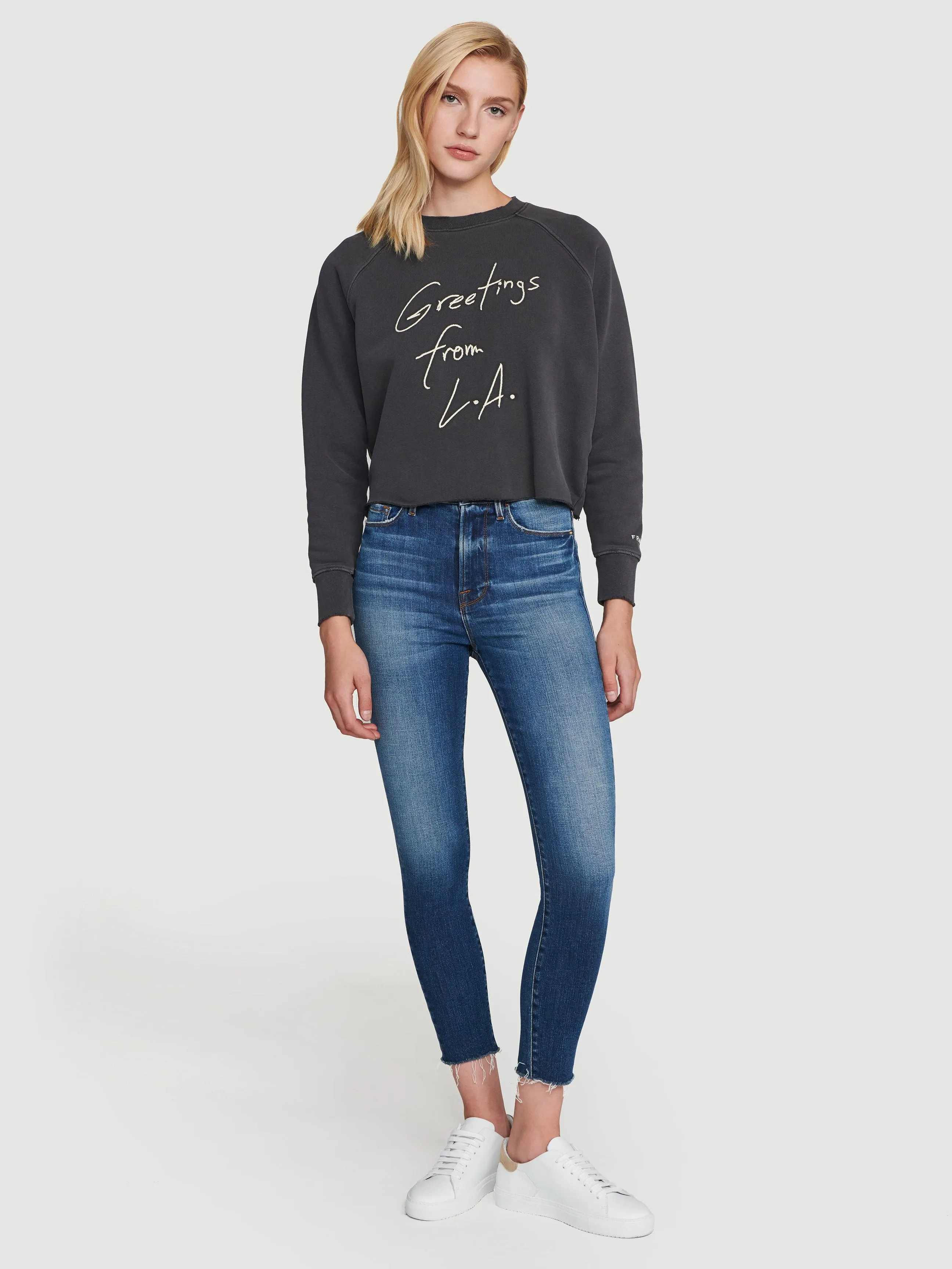 Old School Sweatshirt -- Faded Noir