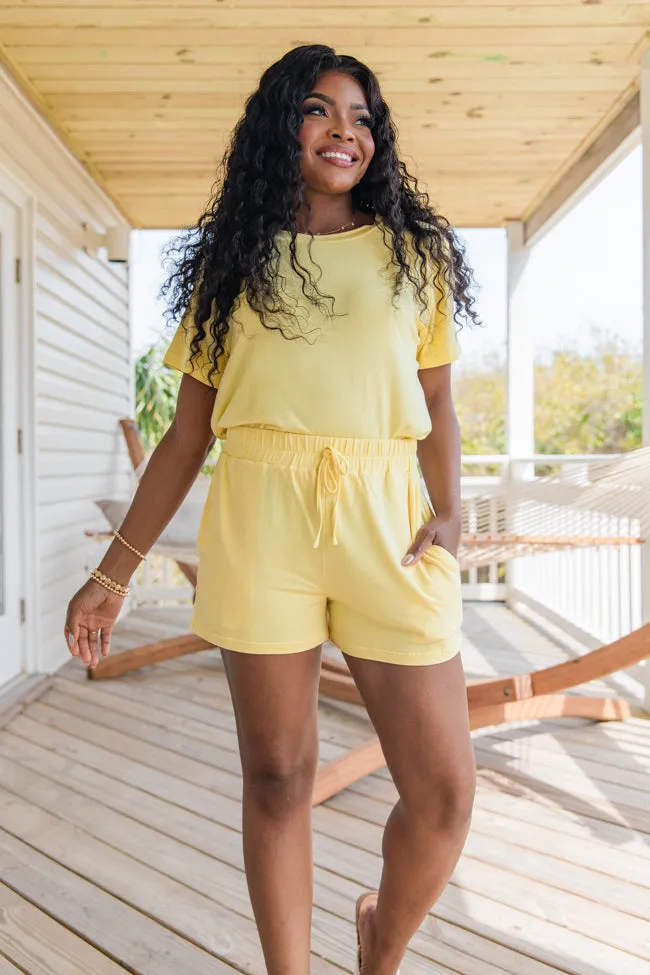 Over The Moon Yellow Lyocell Lounge Top
