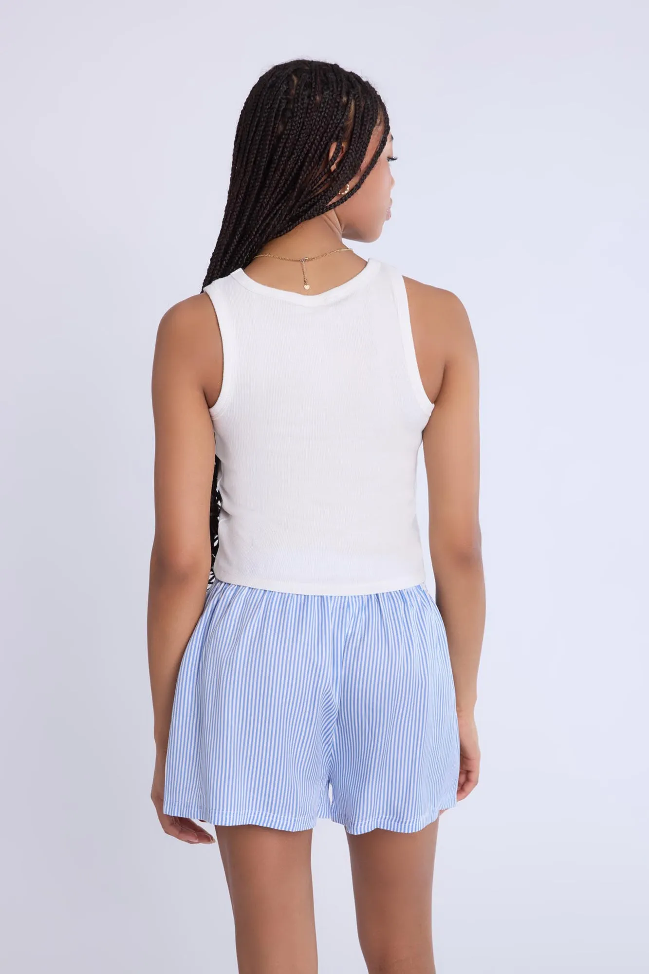 Peanuts Snoopy Embroidered Pajama Tank Top And Boxer Shorts 2-Piece Set