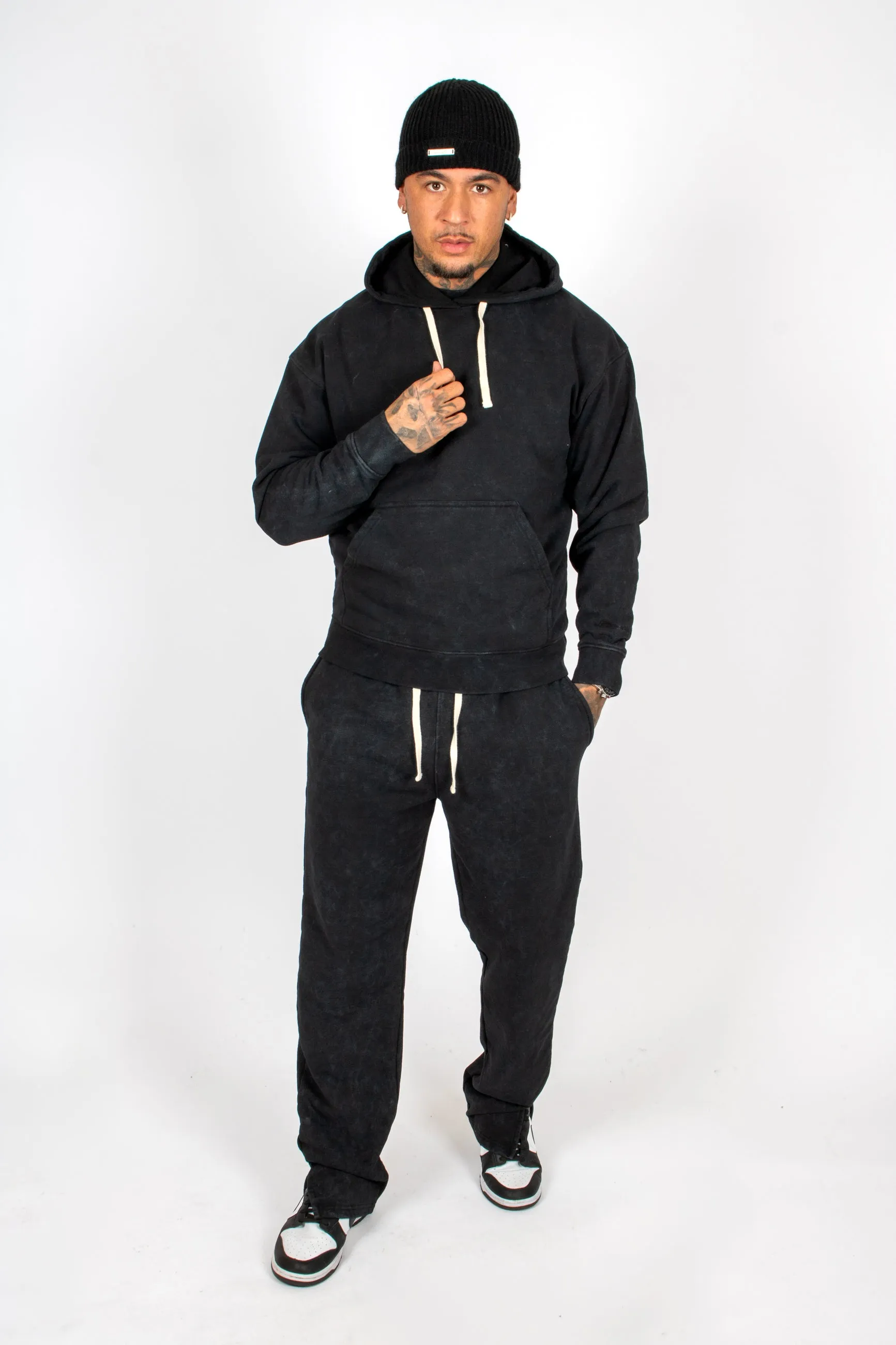 Premium Recycled Acid Black Straight Leg Jogger