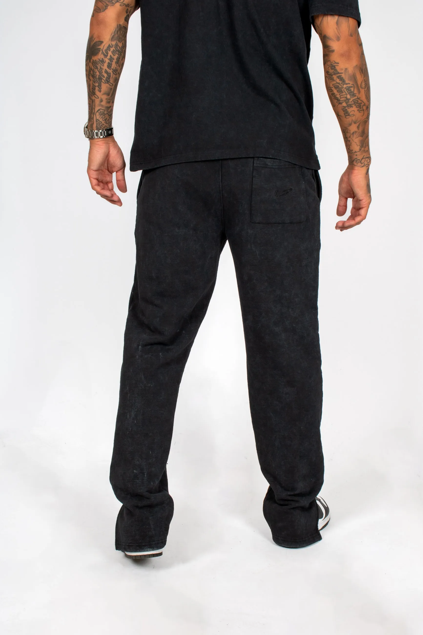 Premium Recycled Acid Black Straight Leg Jogger